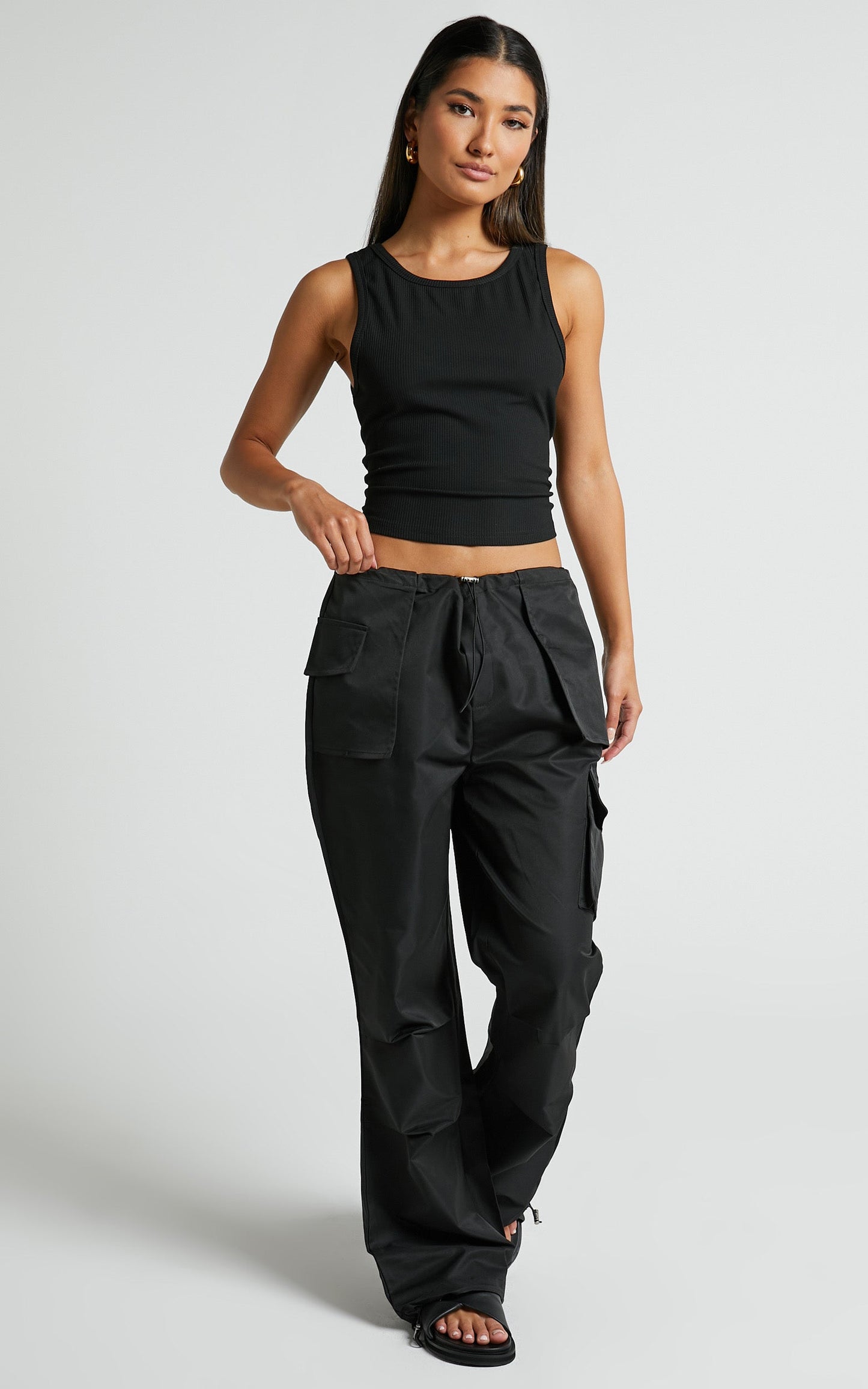 Damien Cargo Pants in Black