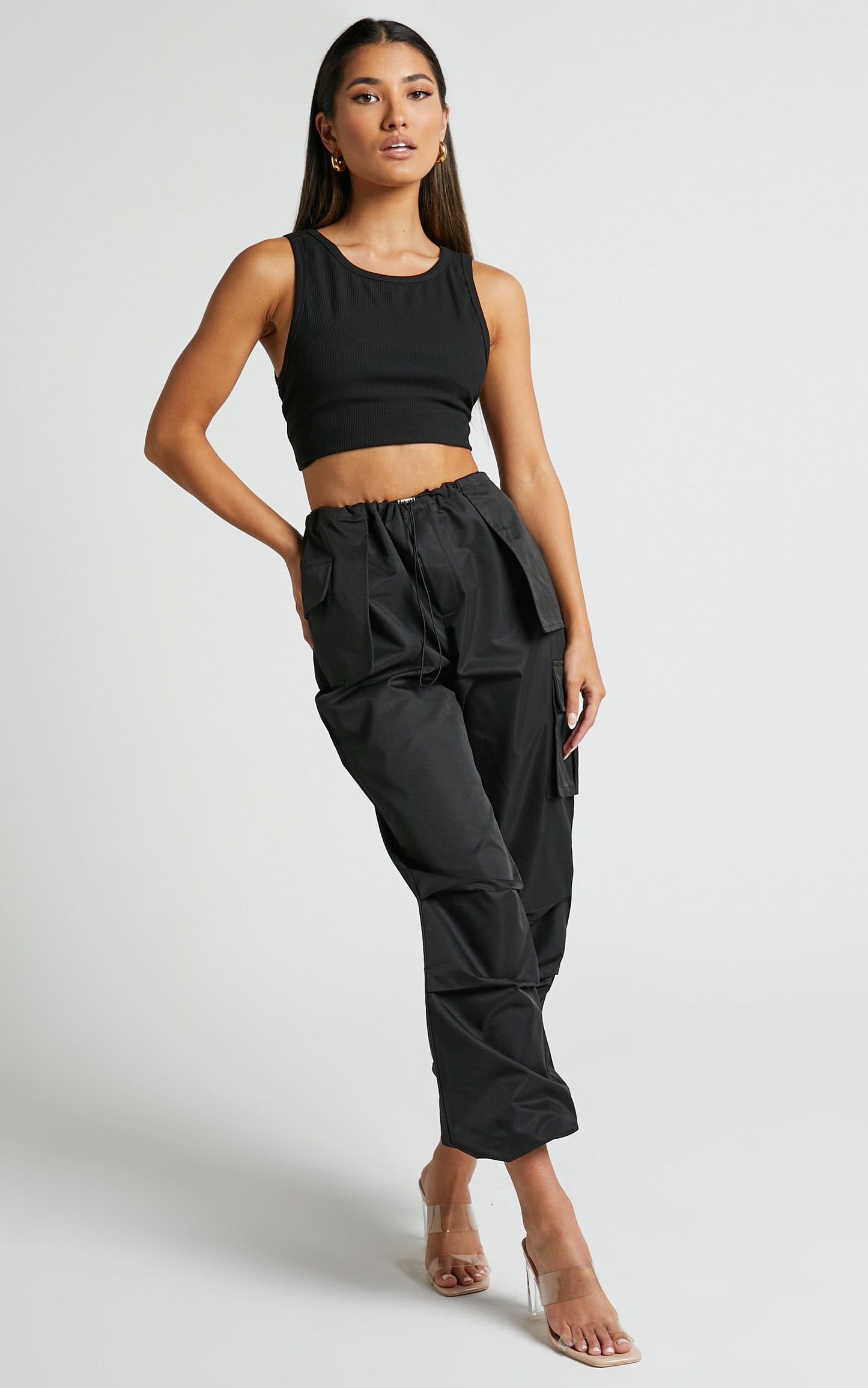 Damien Cargo Pants in Black