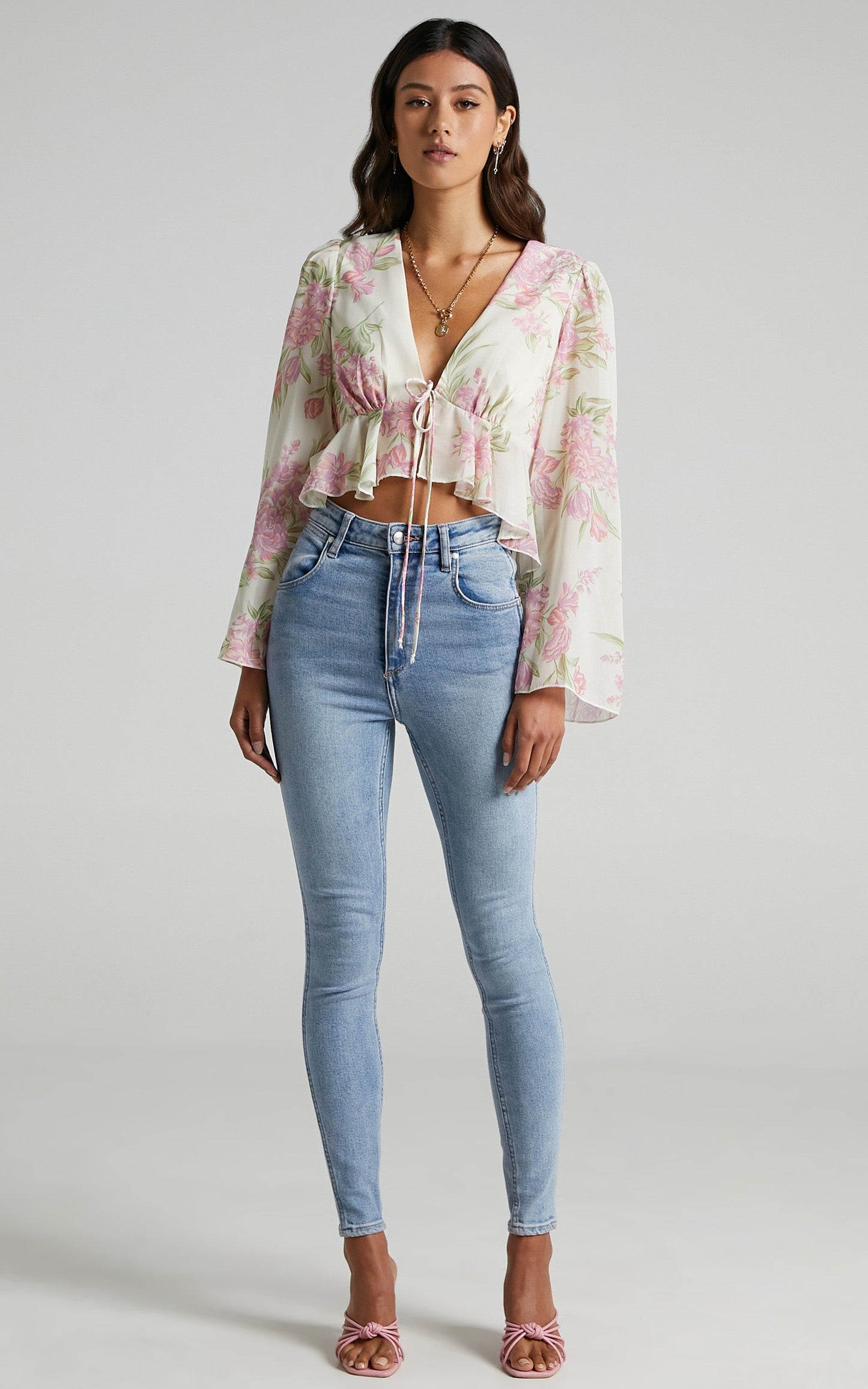 Dance It Out Top in Cream Floral