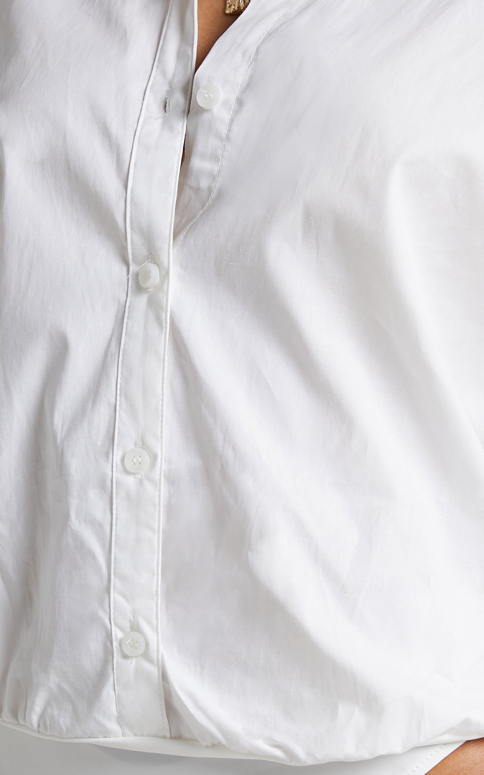 Danielle Bernstein - Button Down Bodysuit in Optic White