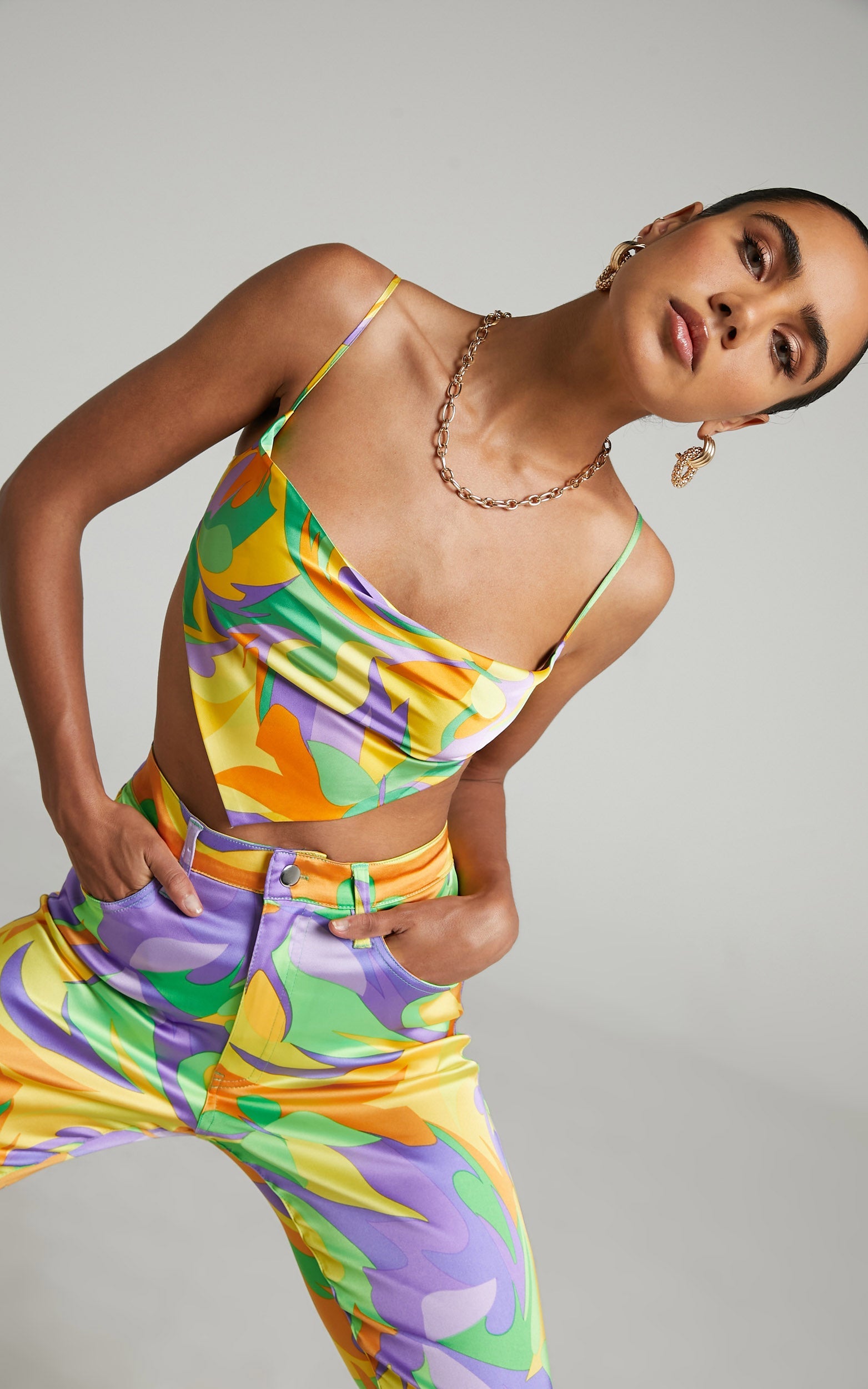 Danielle Bernstein - Cowl Top in Multi