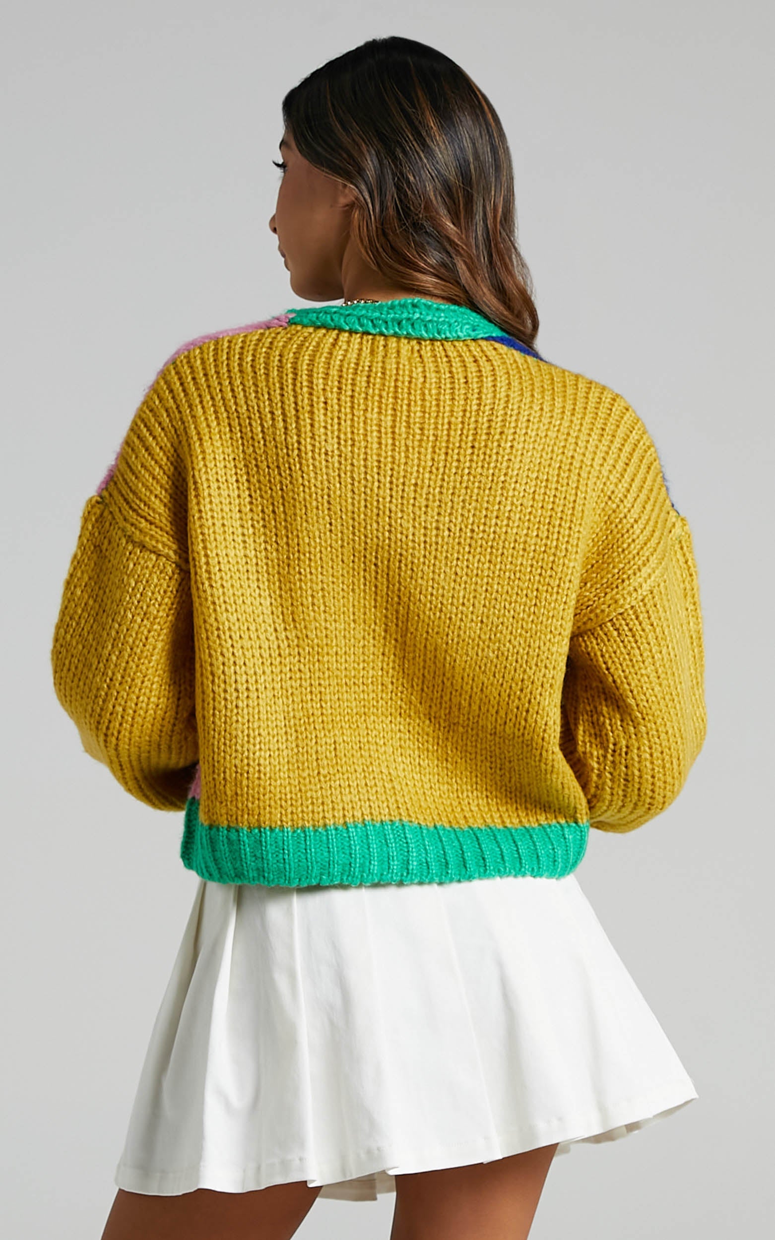 Dante Button Up Knit Cardigan in Multi
