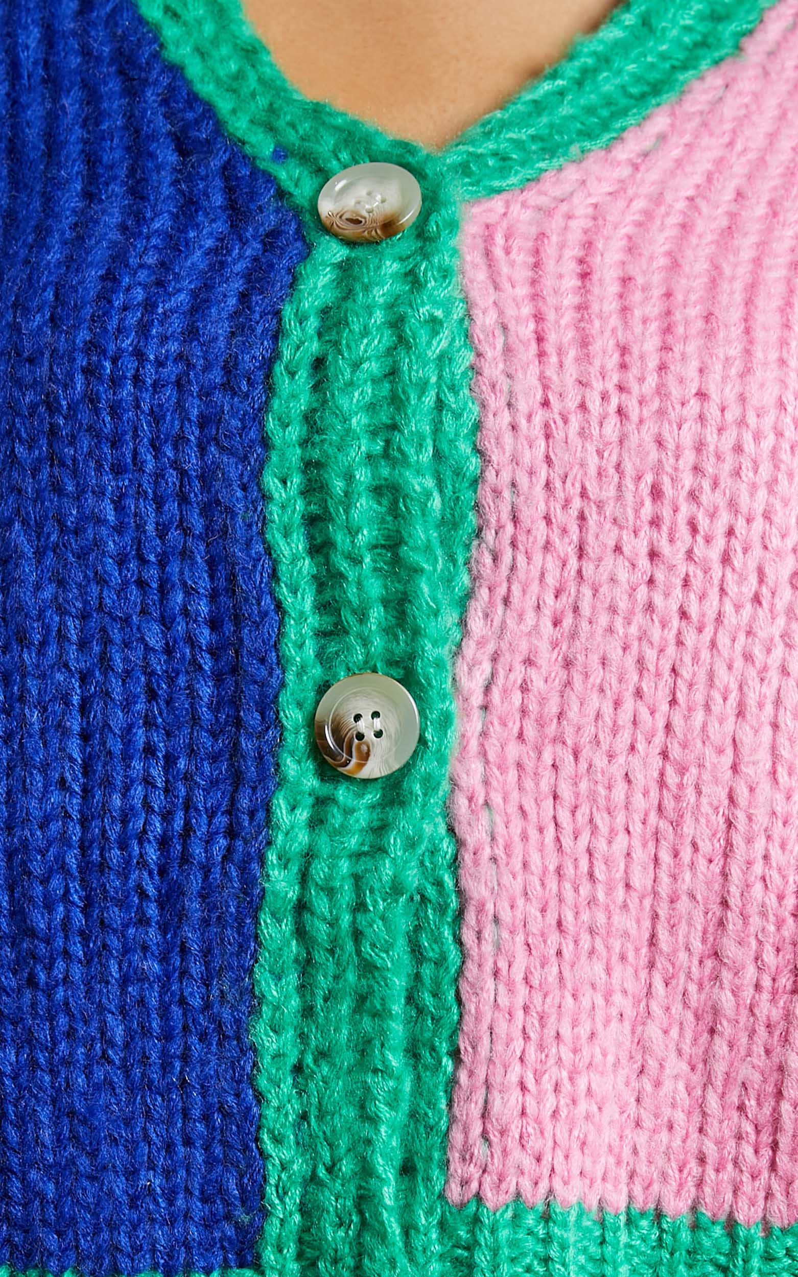 Dante Button Up Knit Cardigan in Multi