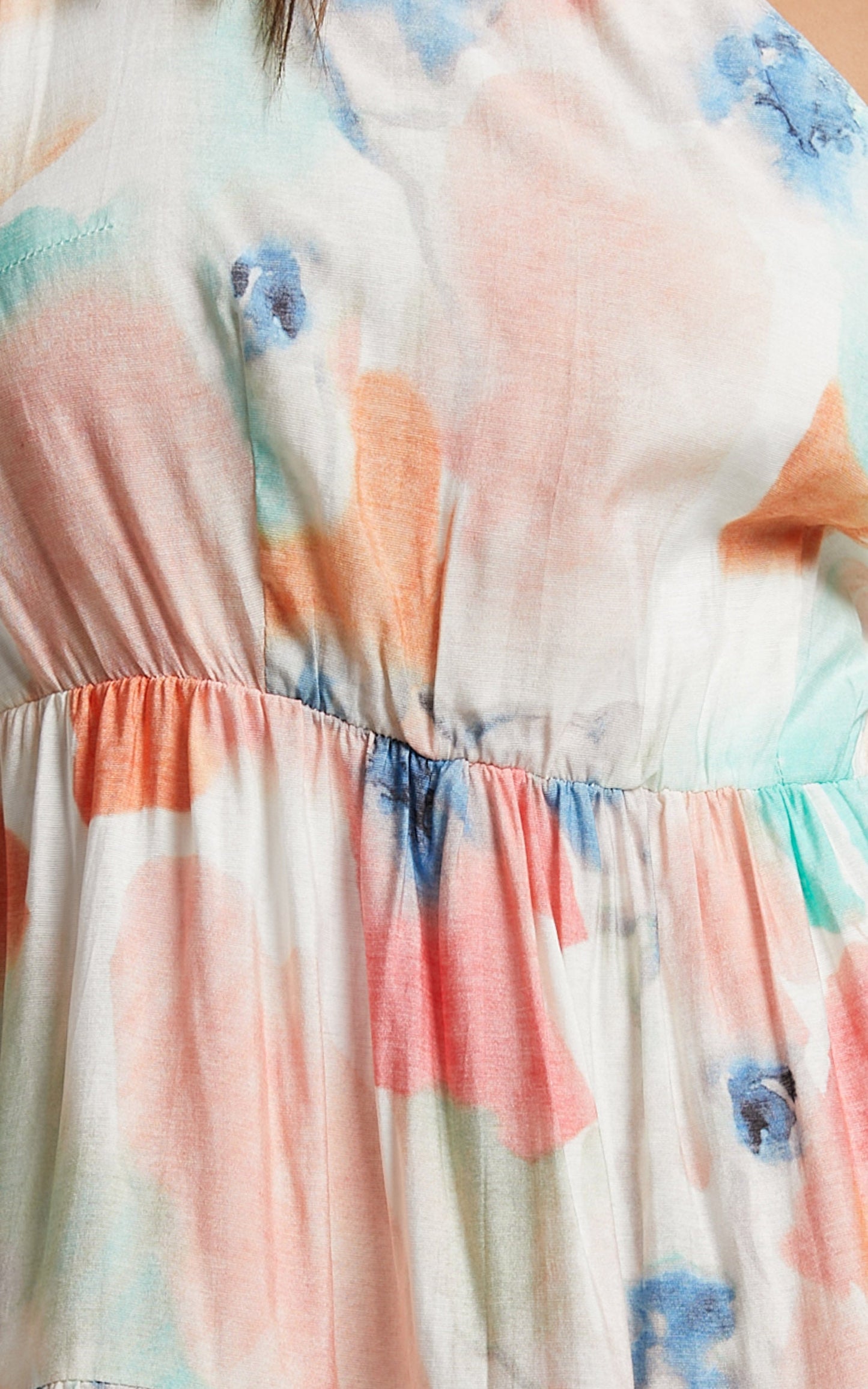 Dawn Maxi Dress - One Shoulder Tiered Dress in White Floral