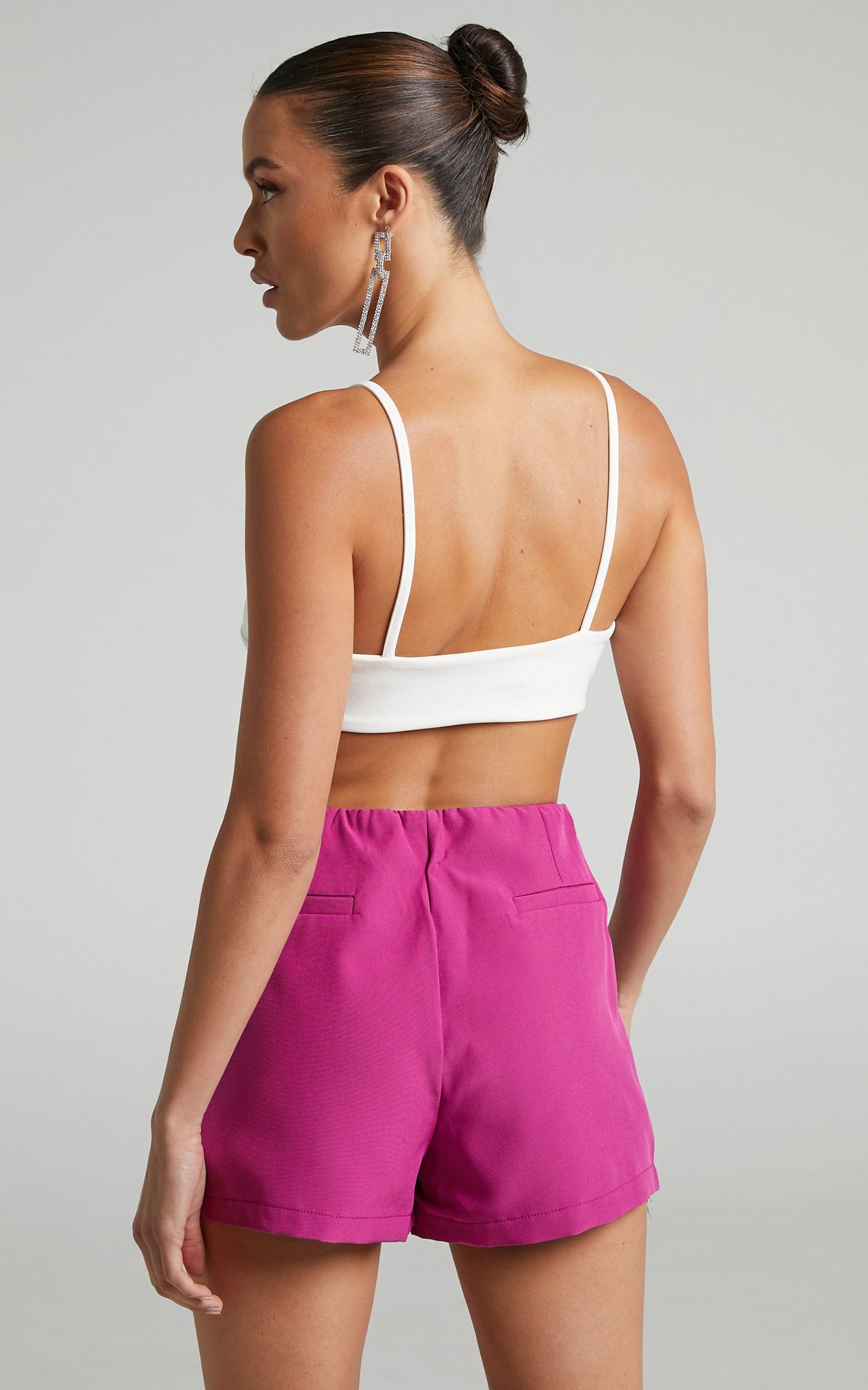 Dawnee Skort - Flap Front Micro Mini Skort in Orchid