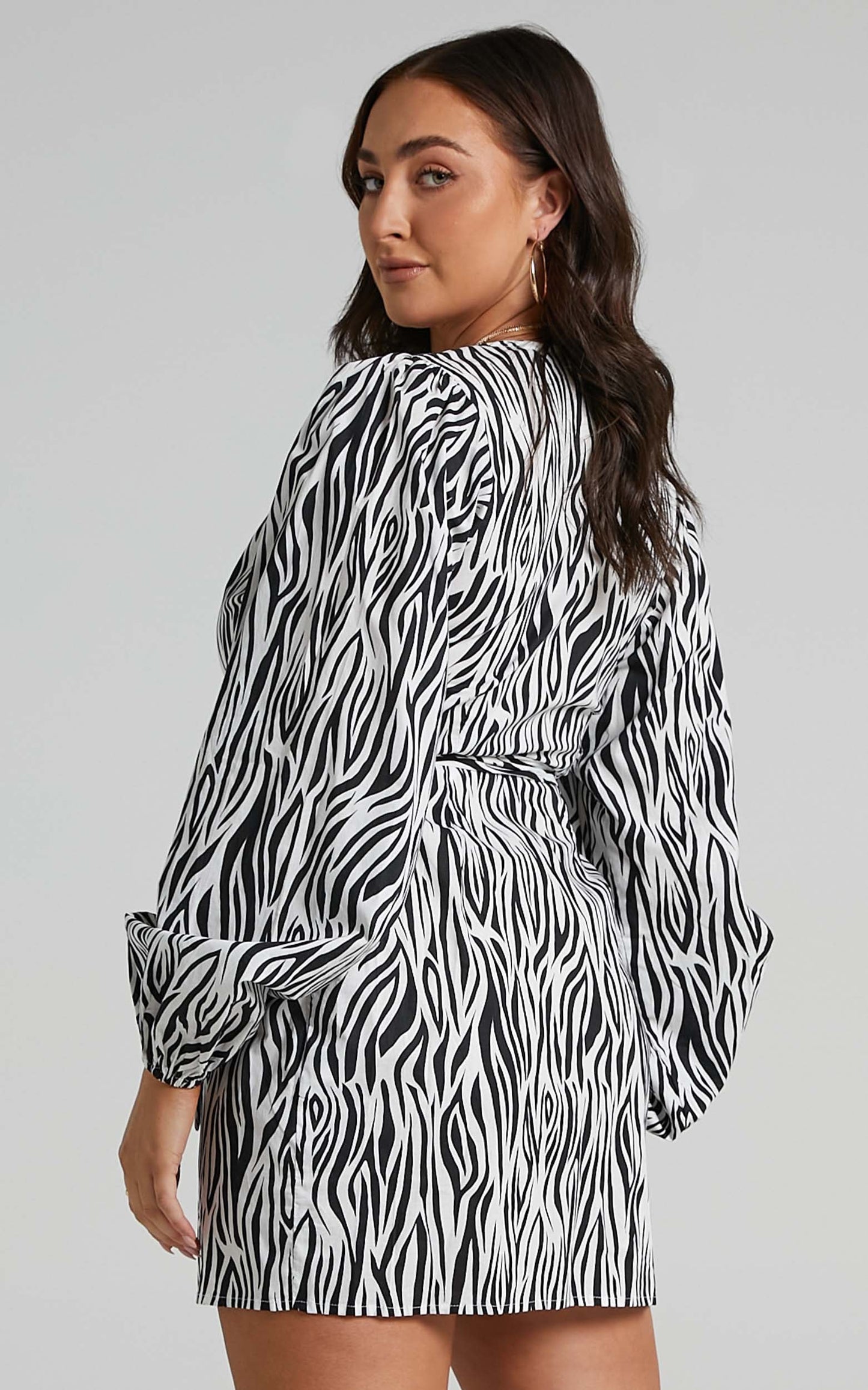 Decima Mini Dress in Zebra