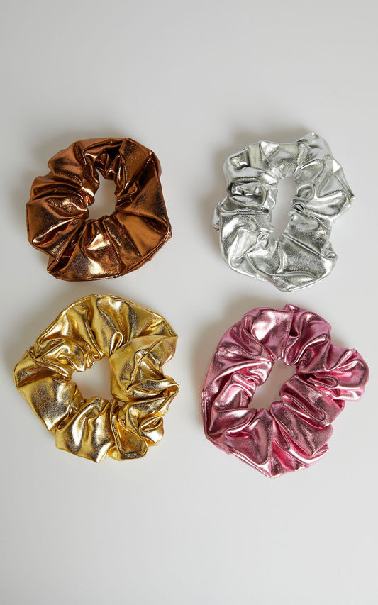 Delanie Scrunchies - Pack of 4 in Multi