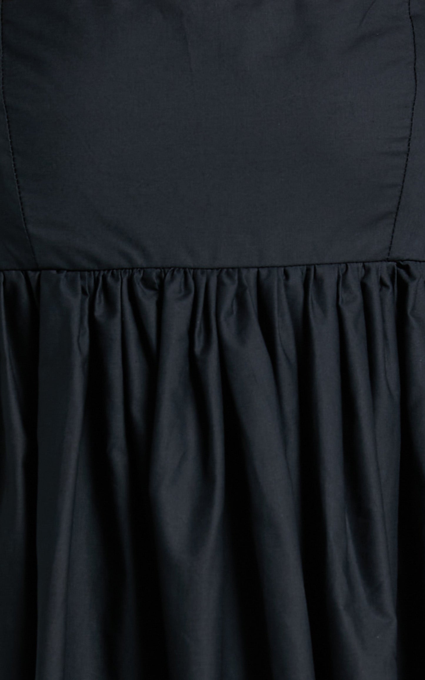 Denise Mini Dress - Square Neck 3/4 Puff Sleeve Babydoll Dress in Black