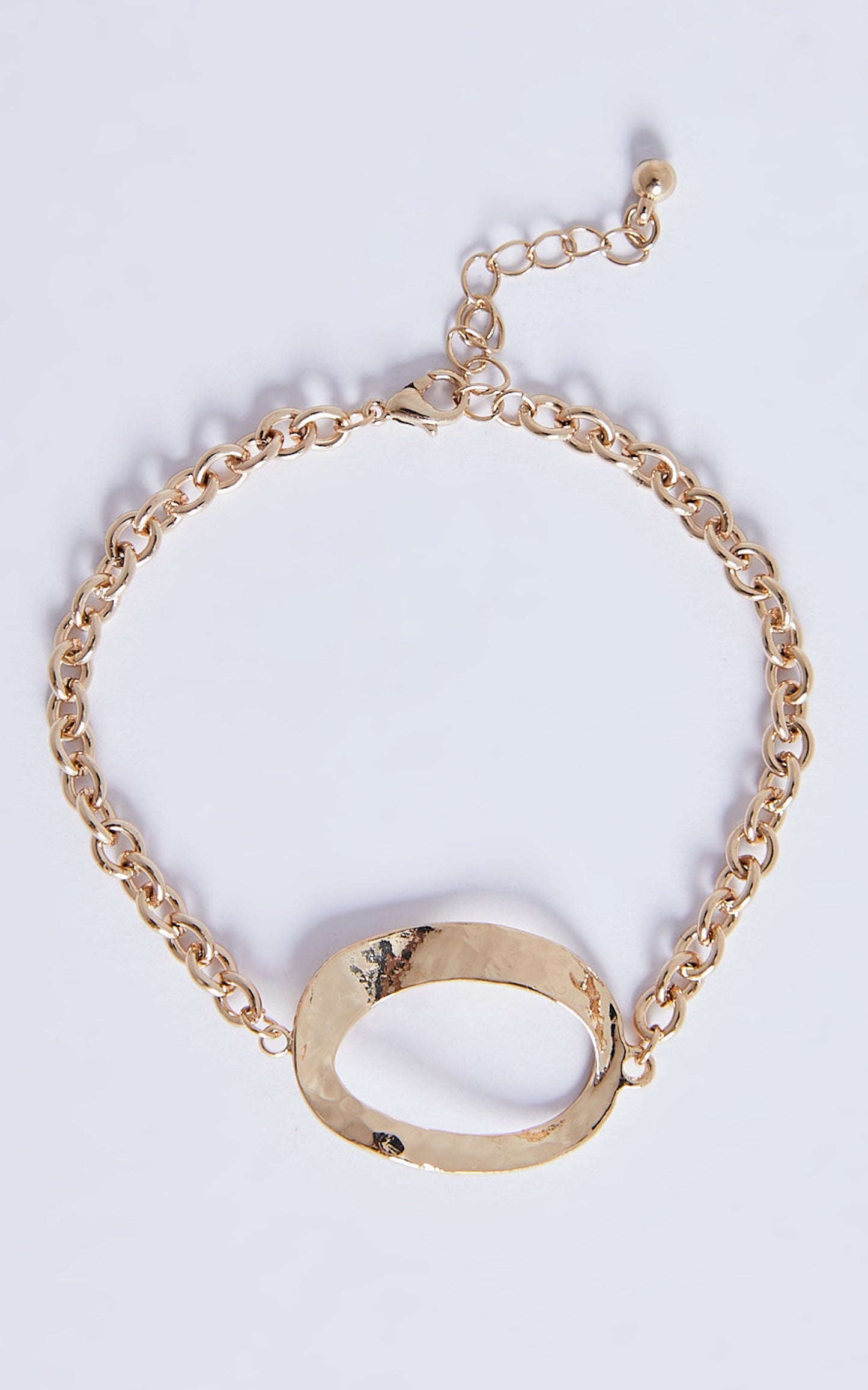 Dolores Bracelet - Open Circle Shape Chain Bracelet in Gold