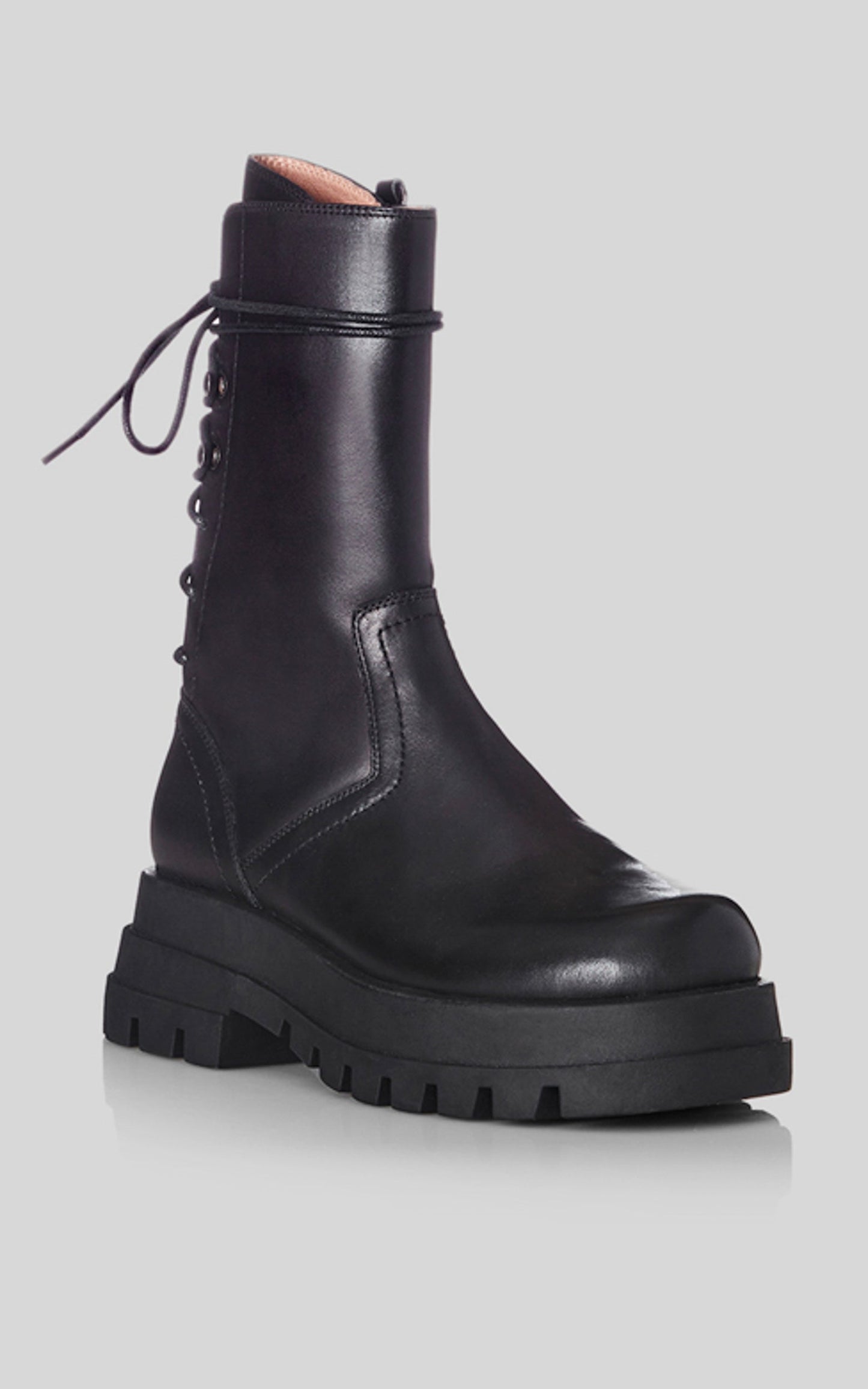 Alias Mae - Dom Boots in Black Leather