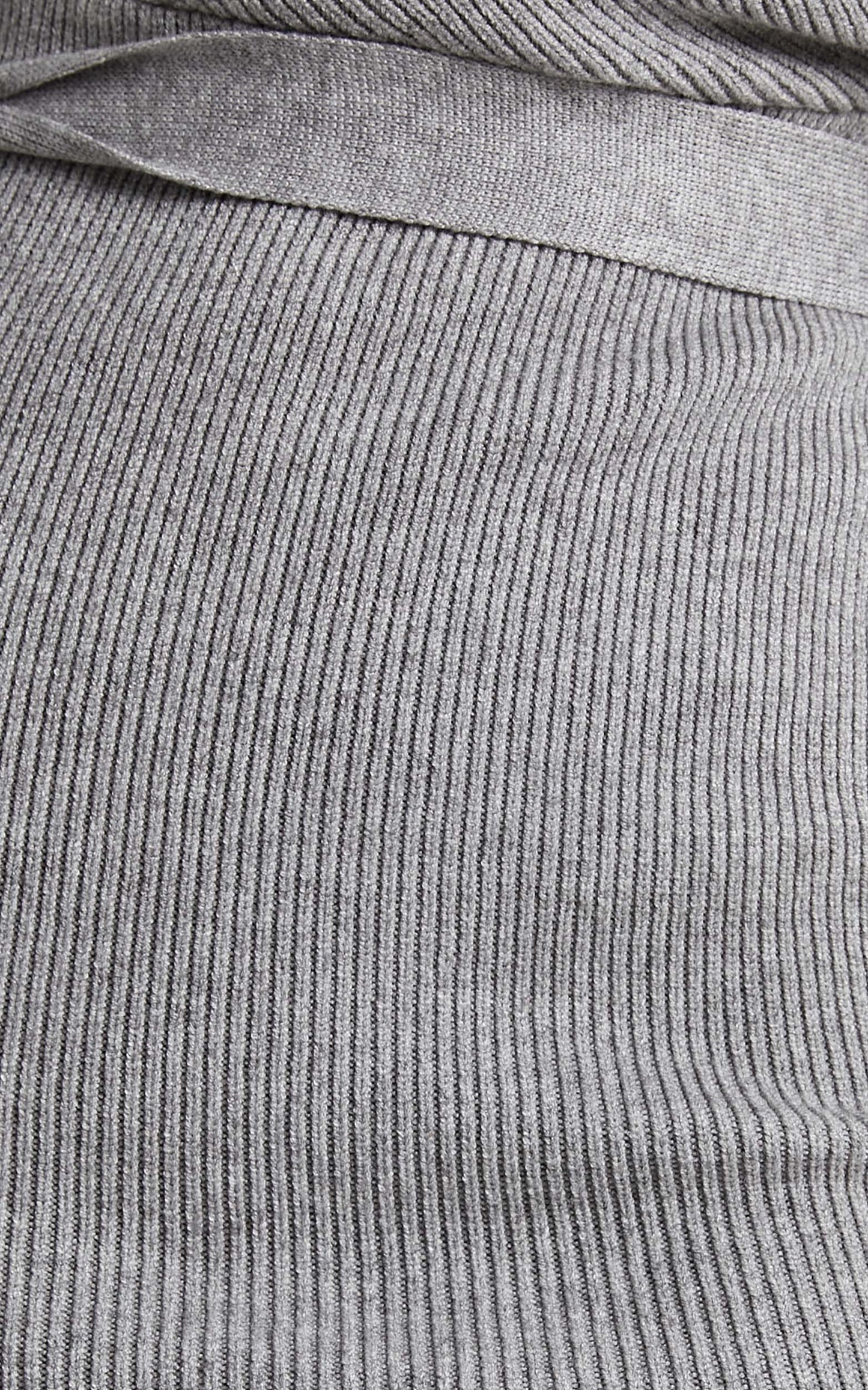 Don't Fall Down Mini Dress - Long Sleeve Knit Dress in Grey