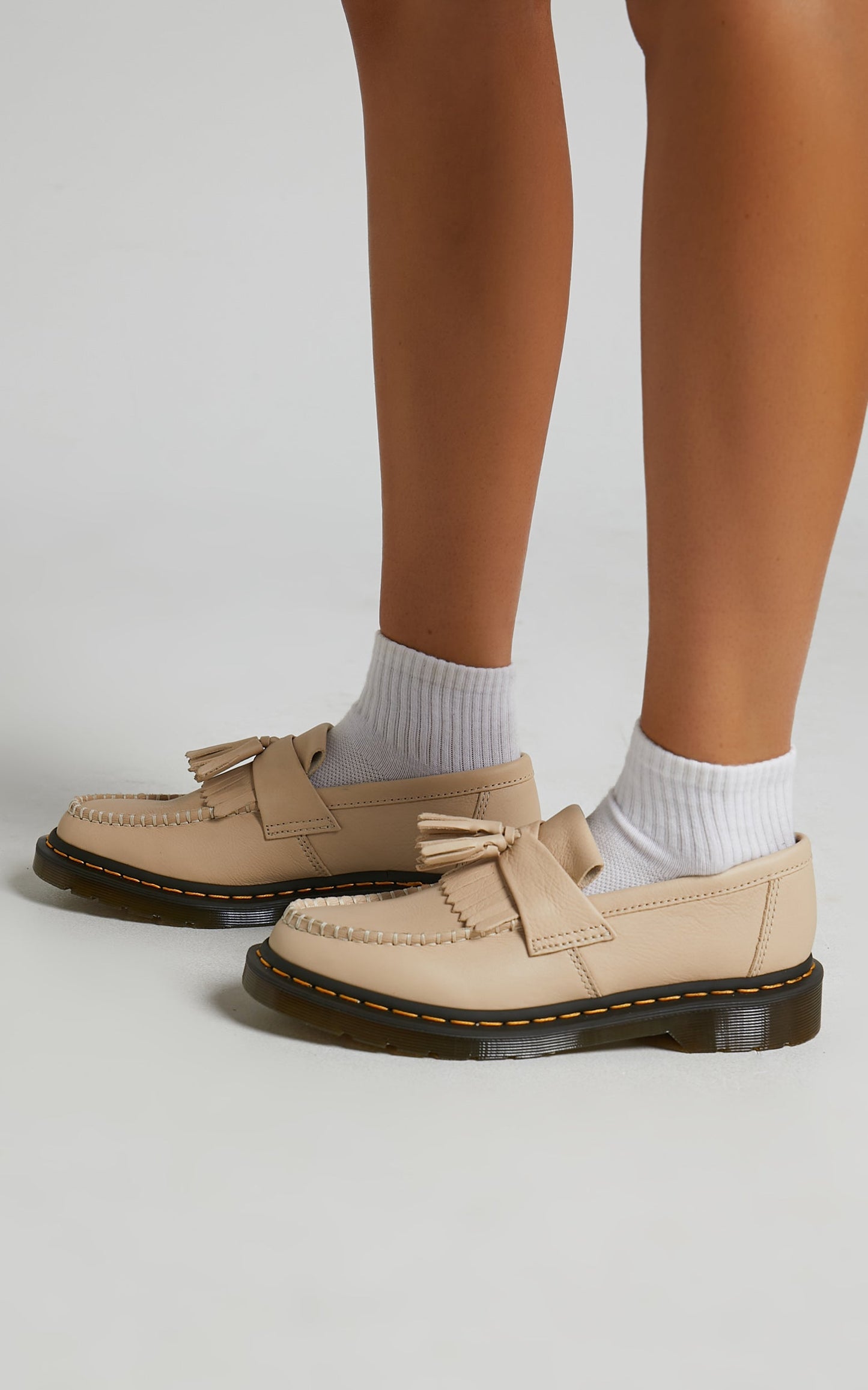 Dr. Martens - Adrian Tassel Loafer in Parchment Beige Virginia