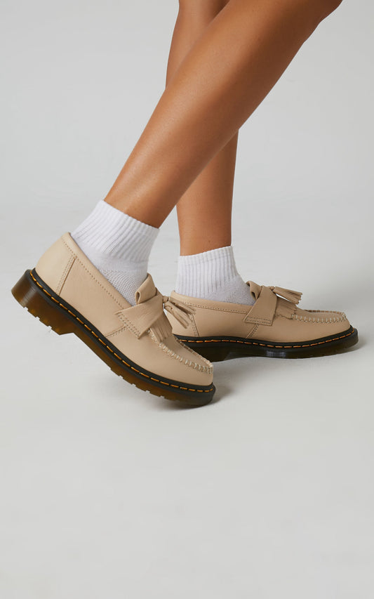 Dr. Martens - Adrian Tassel Loafer in Parchment Beige Virginia