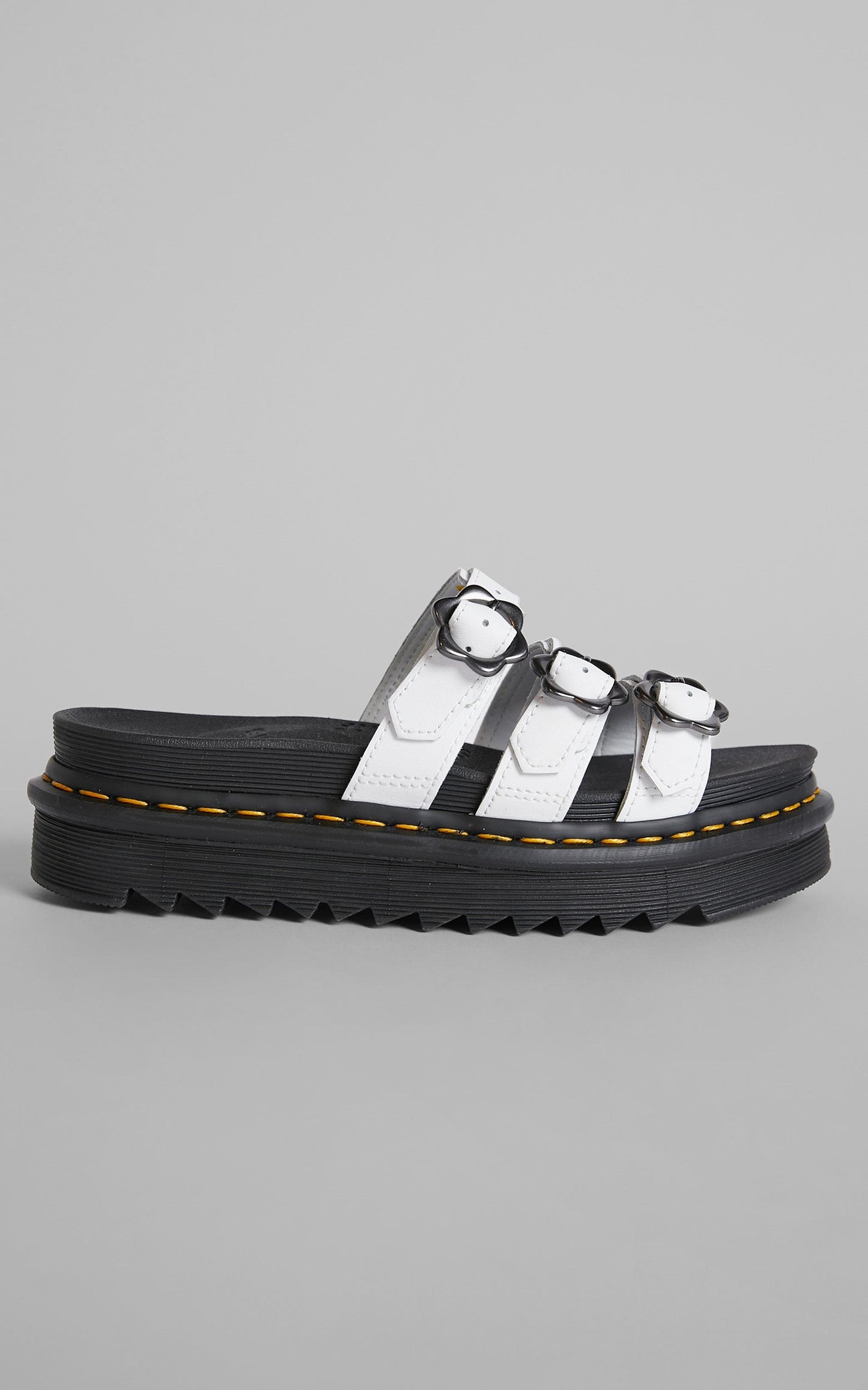 Dr. Martens - Blaire Slide Flower Sandals in White