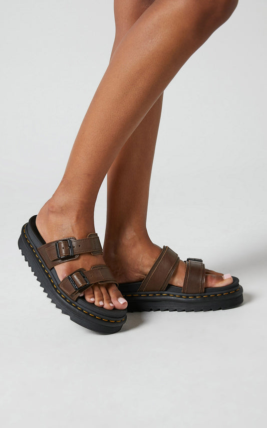 Dr. Martens - Myles Slide Sandal in Dark Brown
