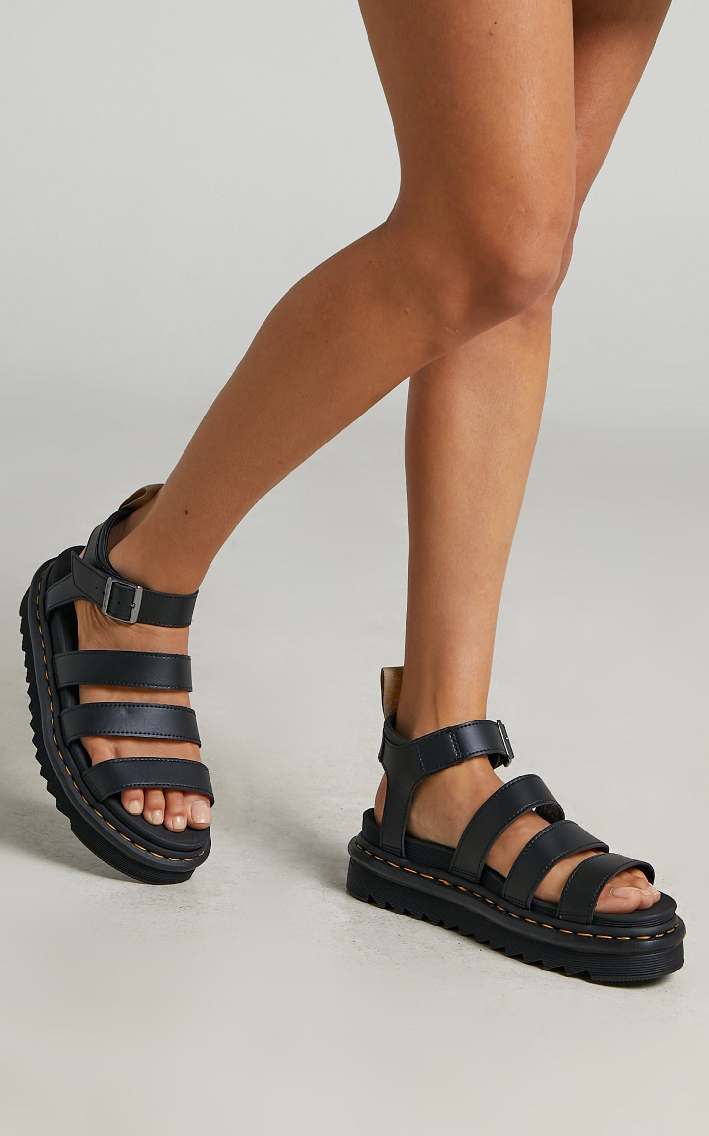 Dr. Martens - Vegan Blaire Felix Rub Off Chunk Sandal in Black