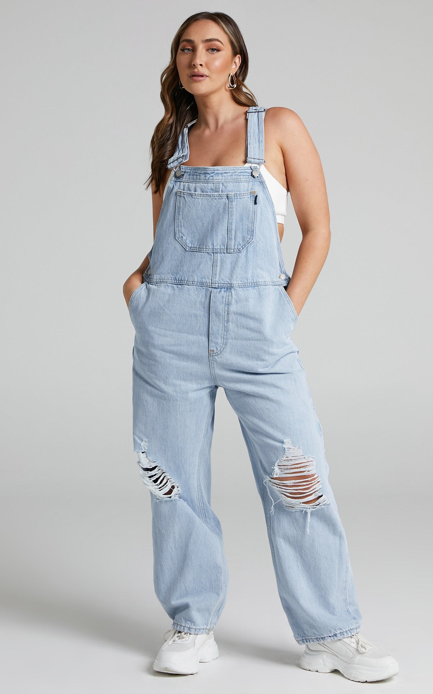Dr Denim - Cordelia Worker Dung in Superlight Blue Jay Ripped