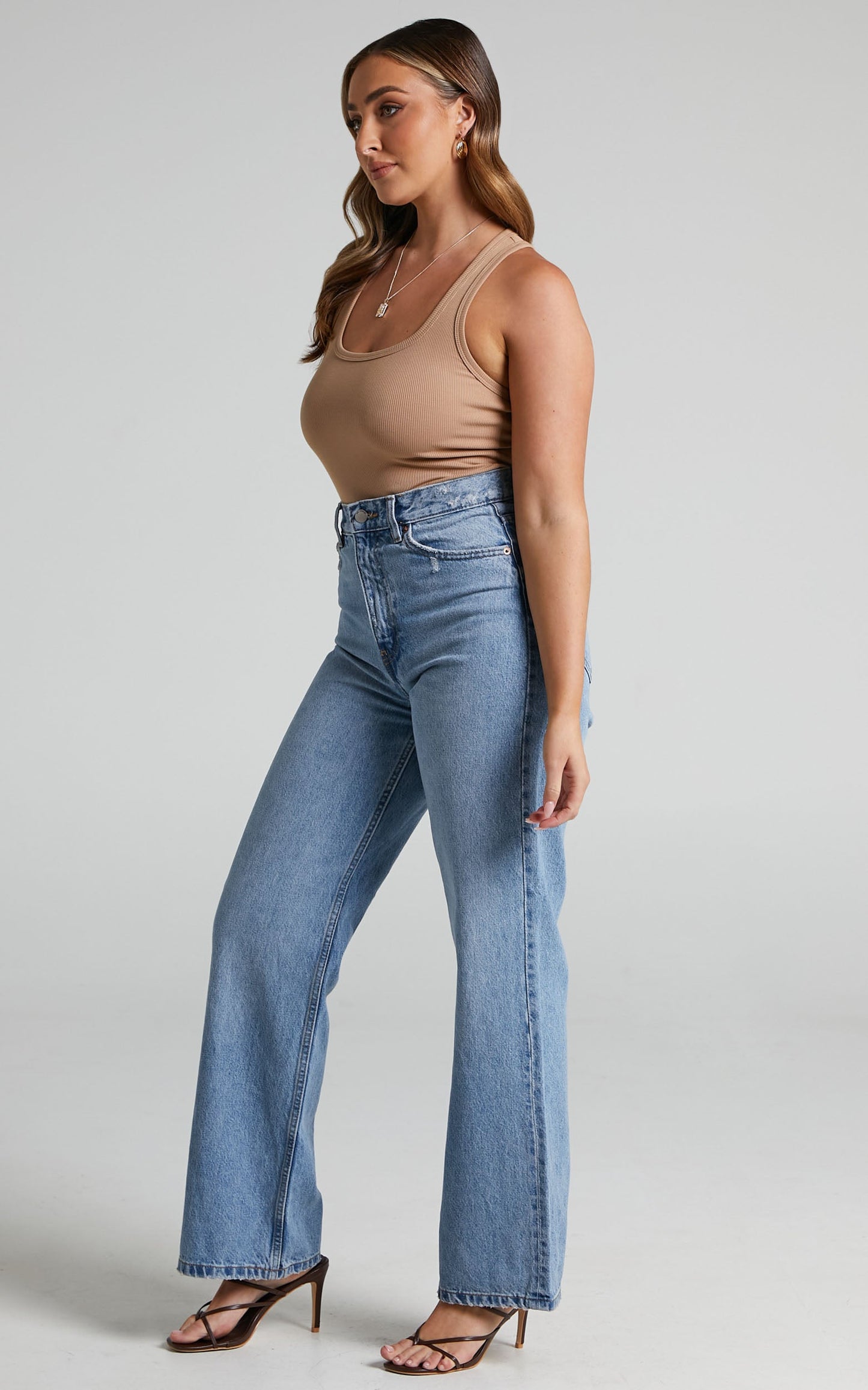 Dr Denim - Echo Wide Leg Jeans in Blue Jay