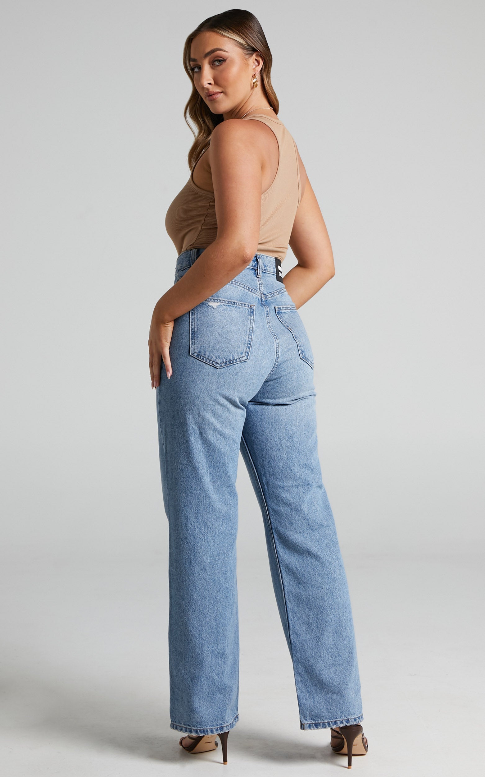 Dr Denim - Echo Wide Leg Jeans in Blue Jay