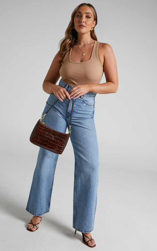 Dr Denim - Echo Wide Leg Jeans in Blue Jay