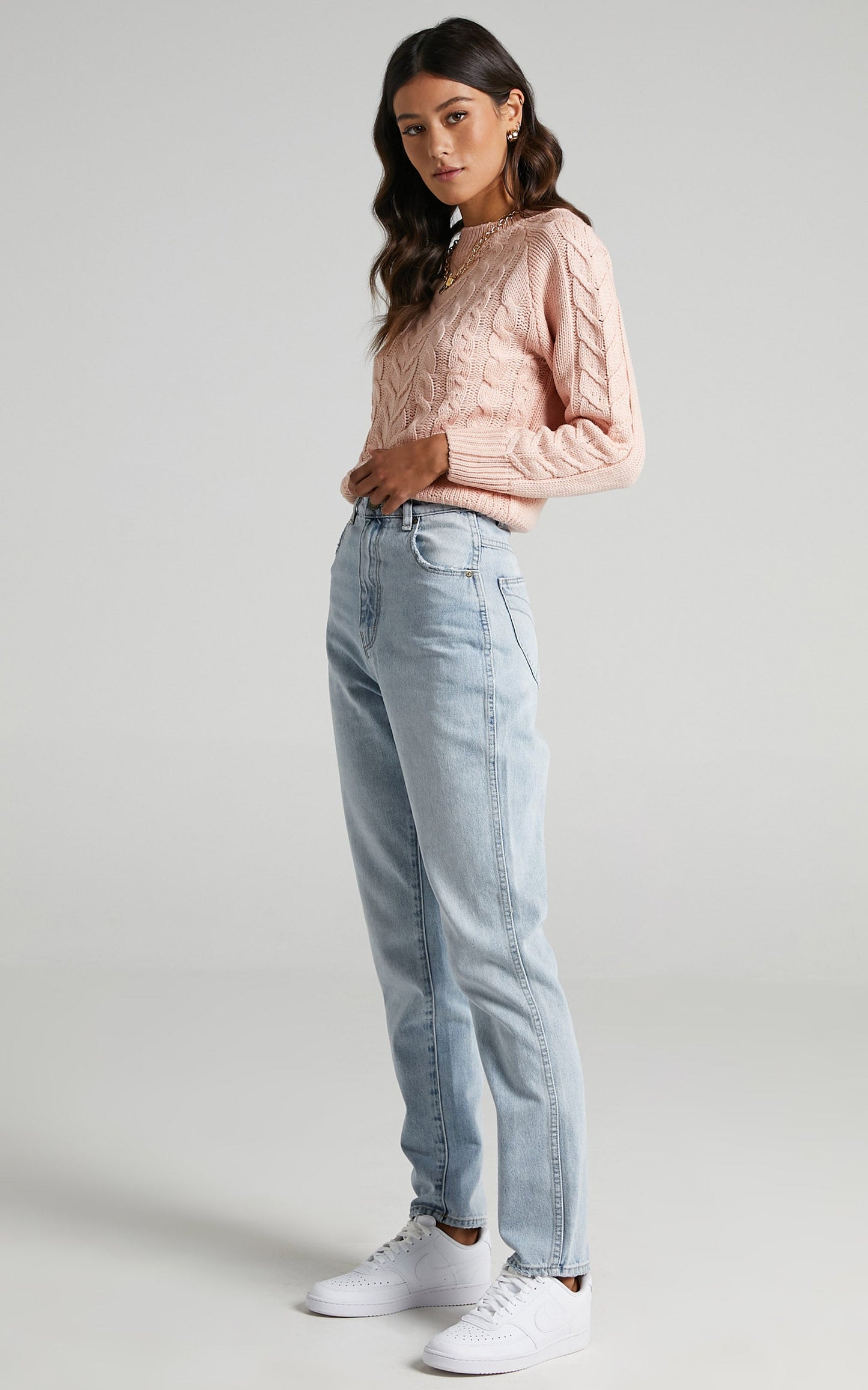 Duffy Knit Jumper in Blush