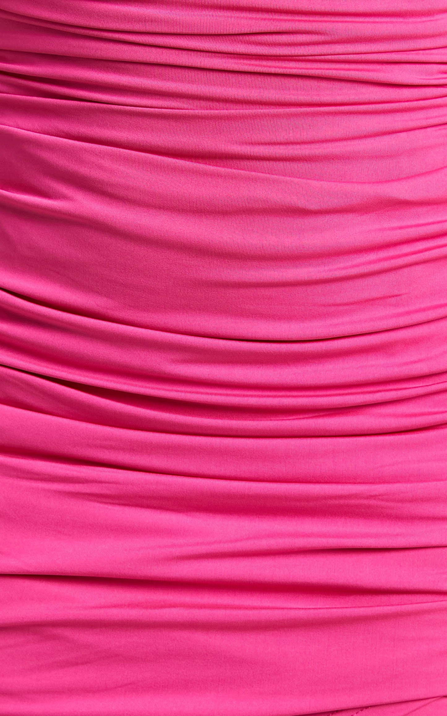 Dyjana Ruched strapless mini dress in Hot Pink