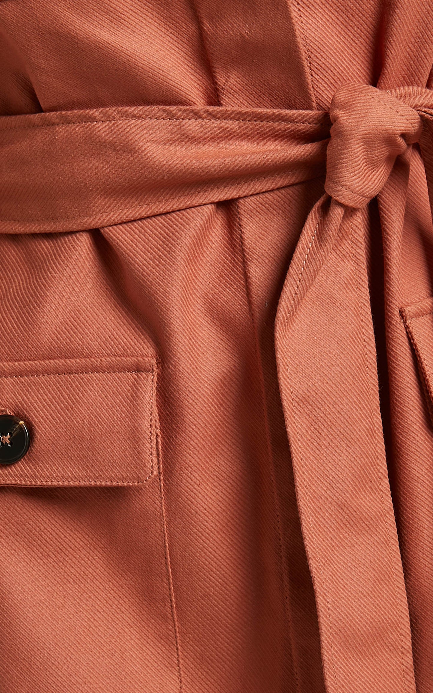 Dynalyn Mini Dress - Wide Sleeve Utility Dress in Terricotta