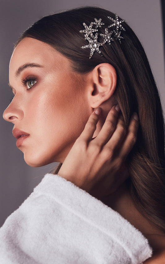 Billini x Natalie Anne - Emily Star Hair Pin Pack in Silver