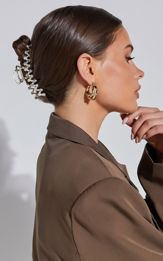 Elise Hair Clip - Pearls Hair Clip in Gold and Silver