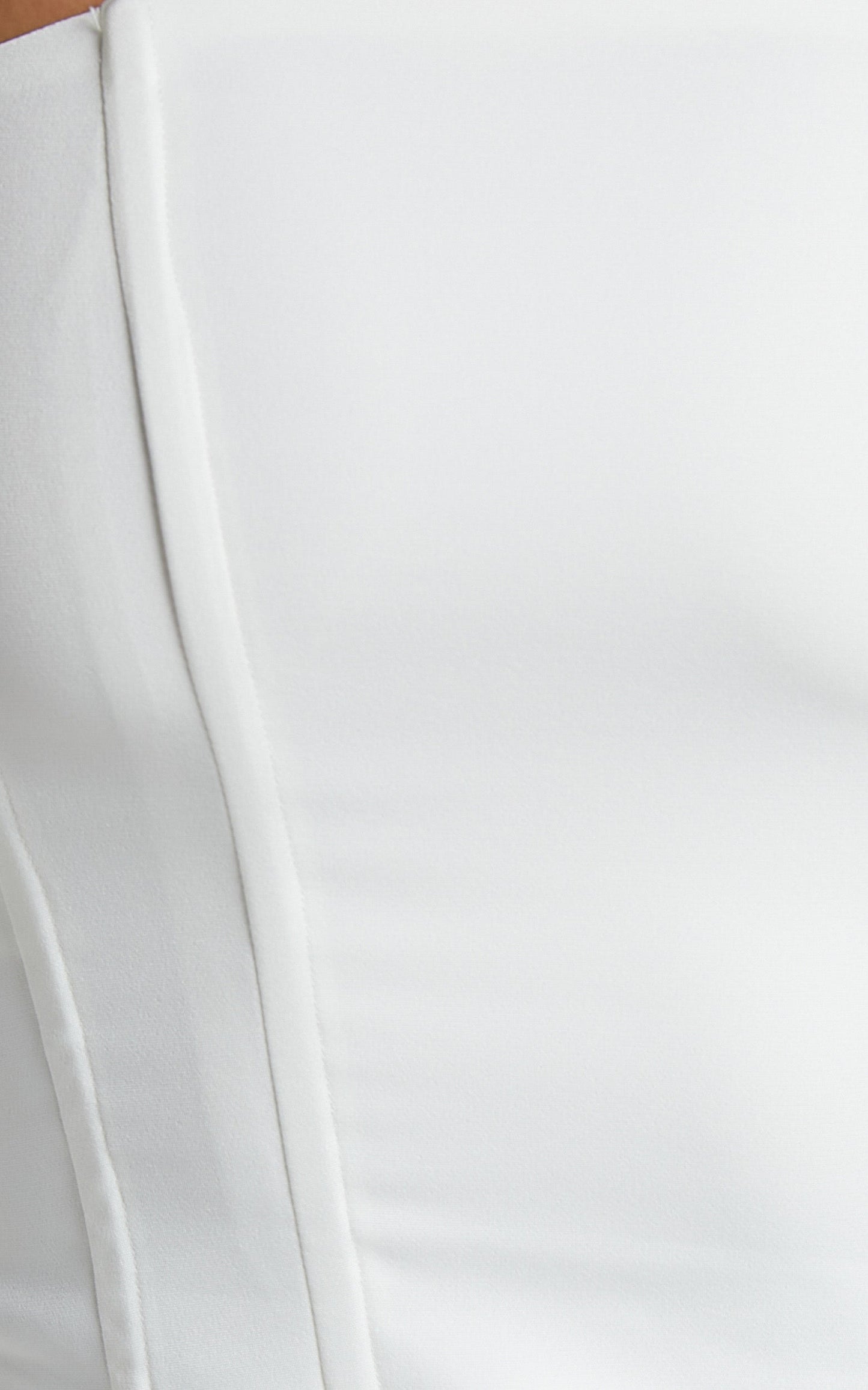 Emani Top - Long Blouson Sleeve Corset Top in White
