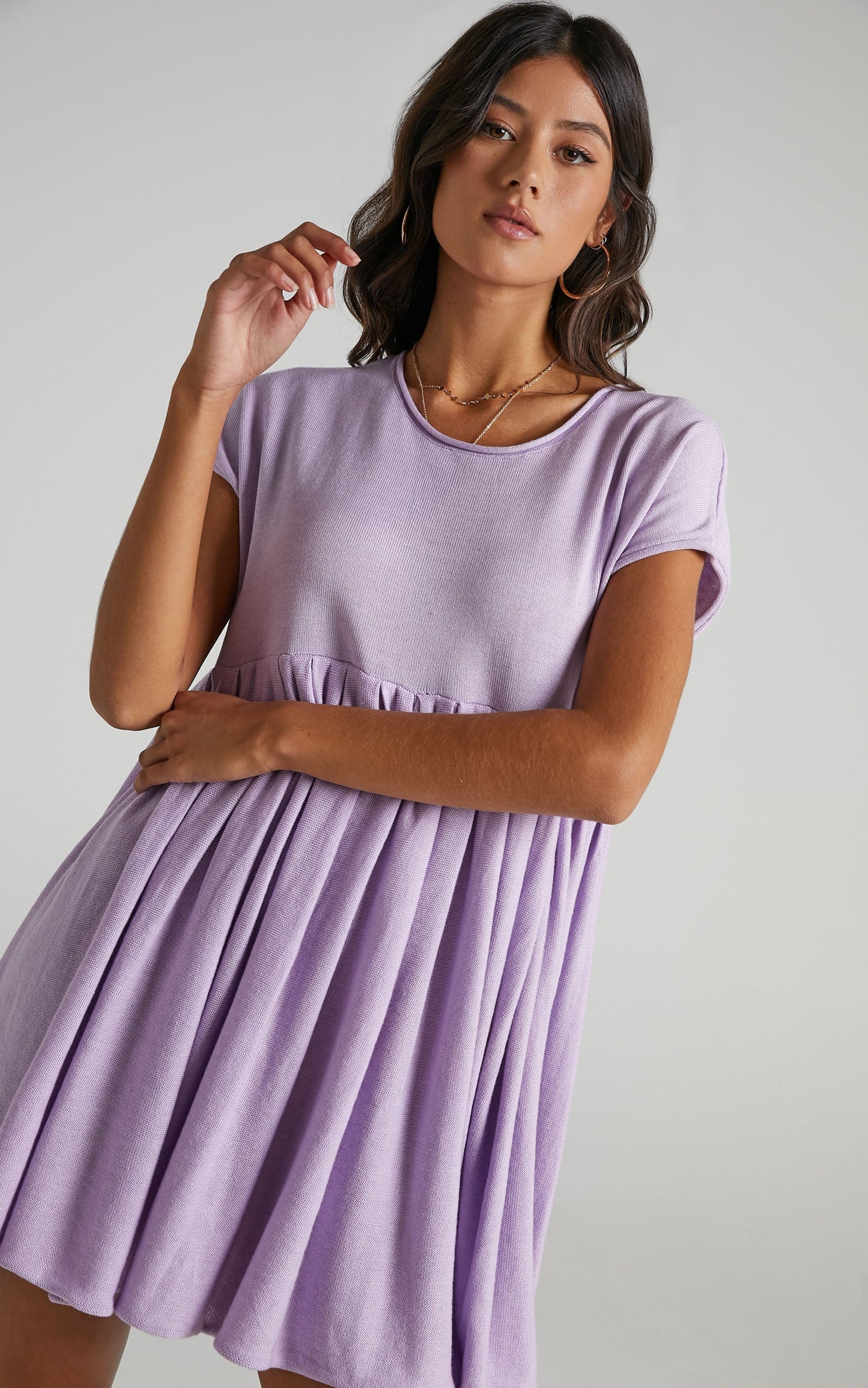 Embry Knit Dress in Lilac