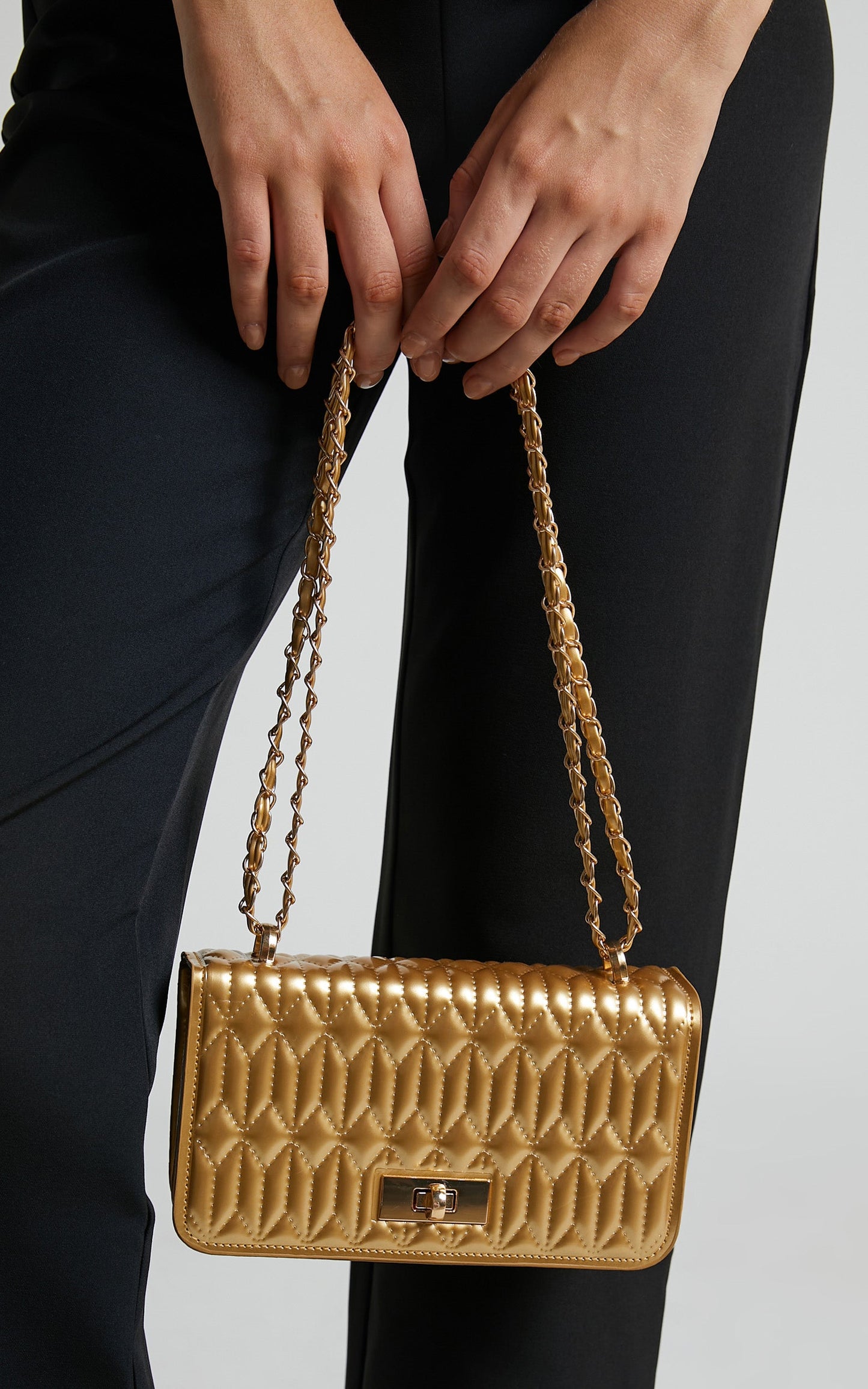 Emiella Quilted Bag in Gold
