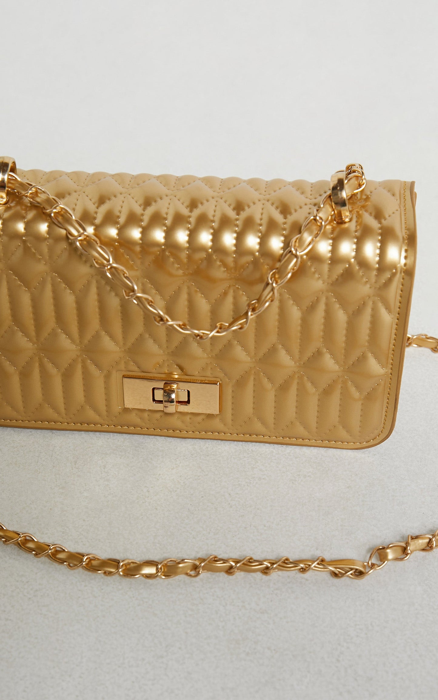 Emiella Quilted Bag in Gold