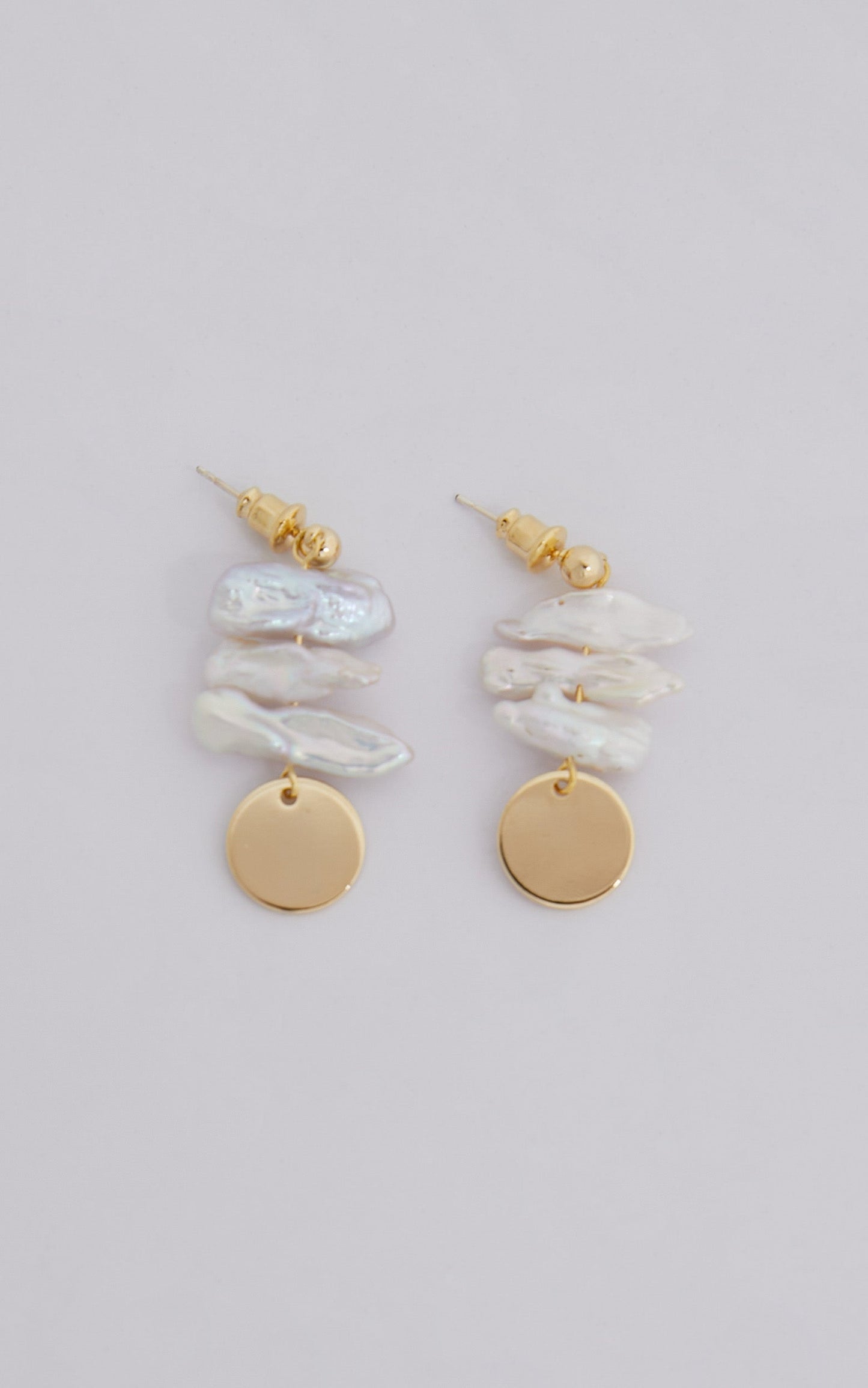 Enalene Pearl Earrings in Pearl