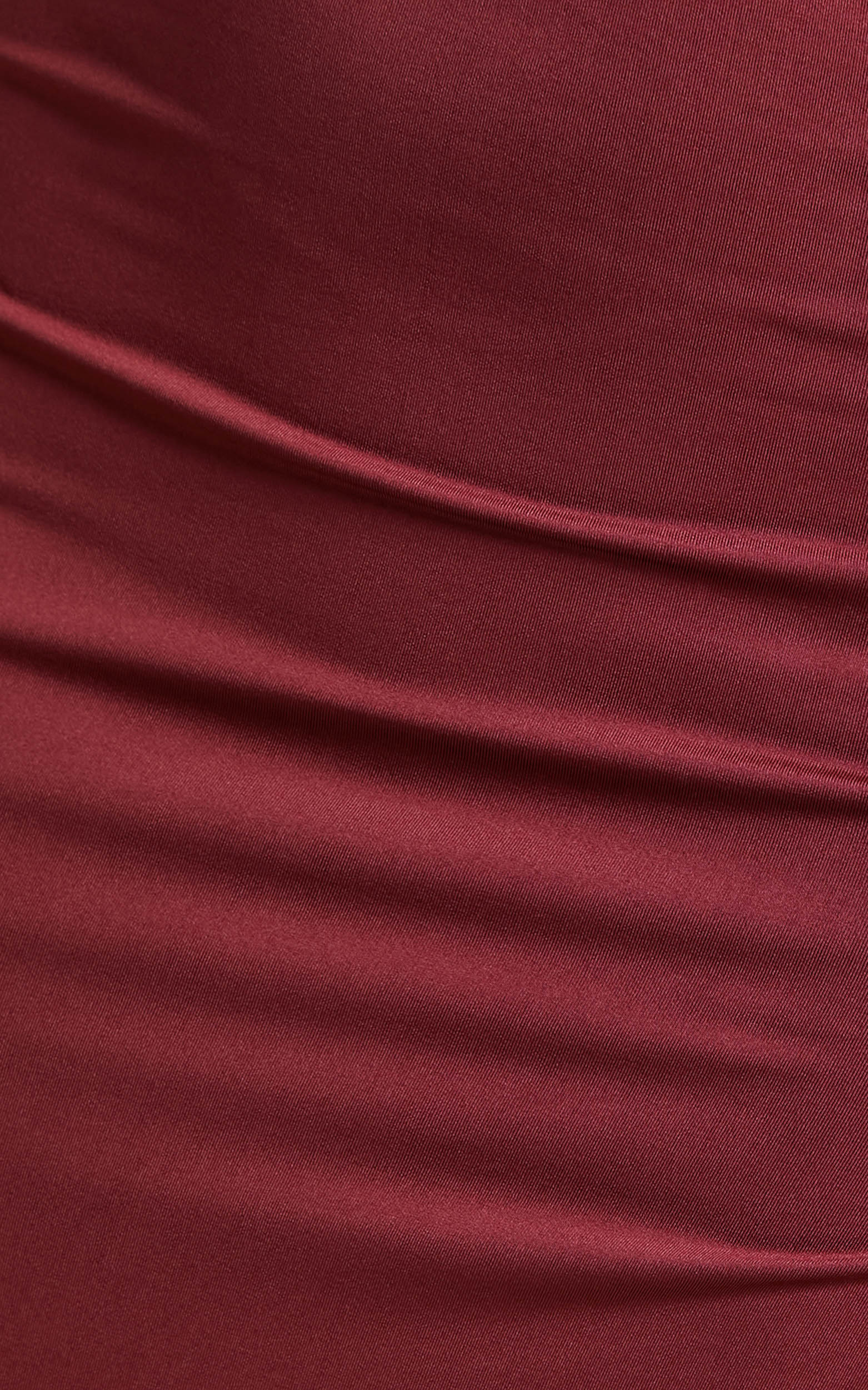 Enrica Halter Cut Out Side Split Midi Dress in Merlot