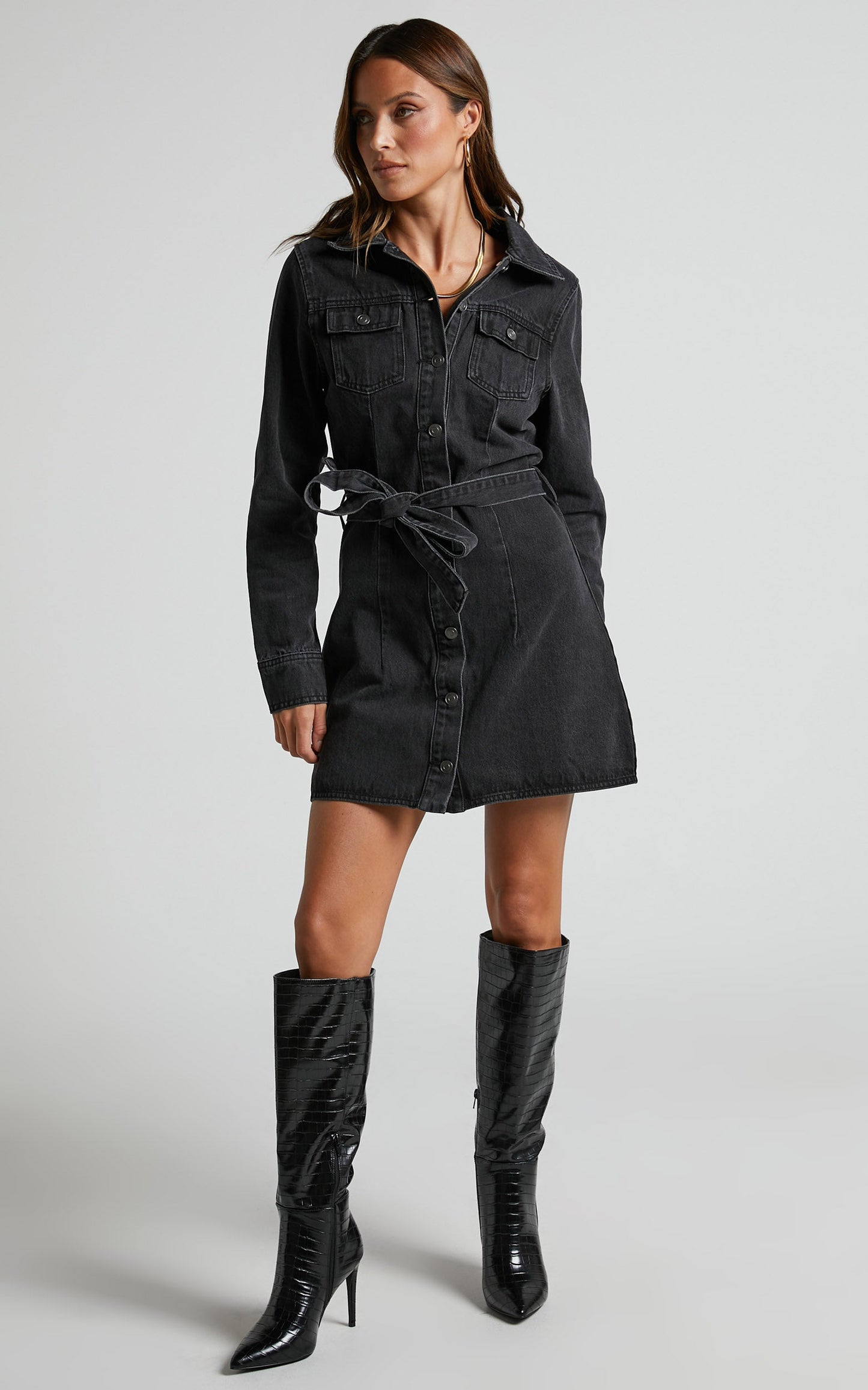 Therapy - Icon Boots in Black Croc