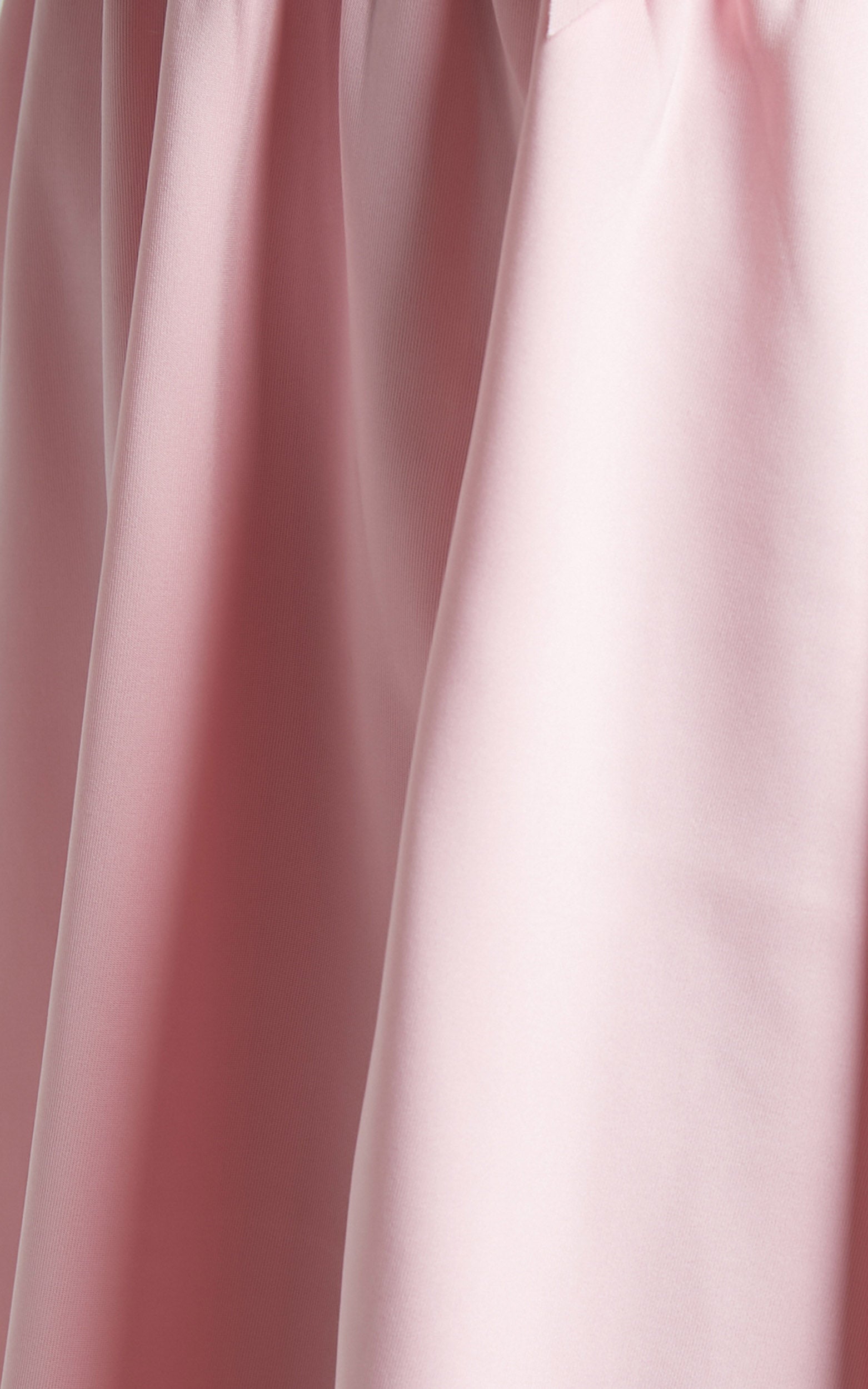 Erzsebet Shirred Bodice Tie Strap Midi Dress in Pale Pink
