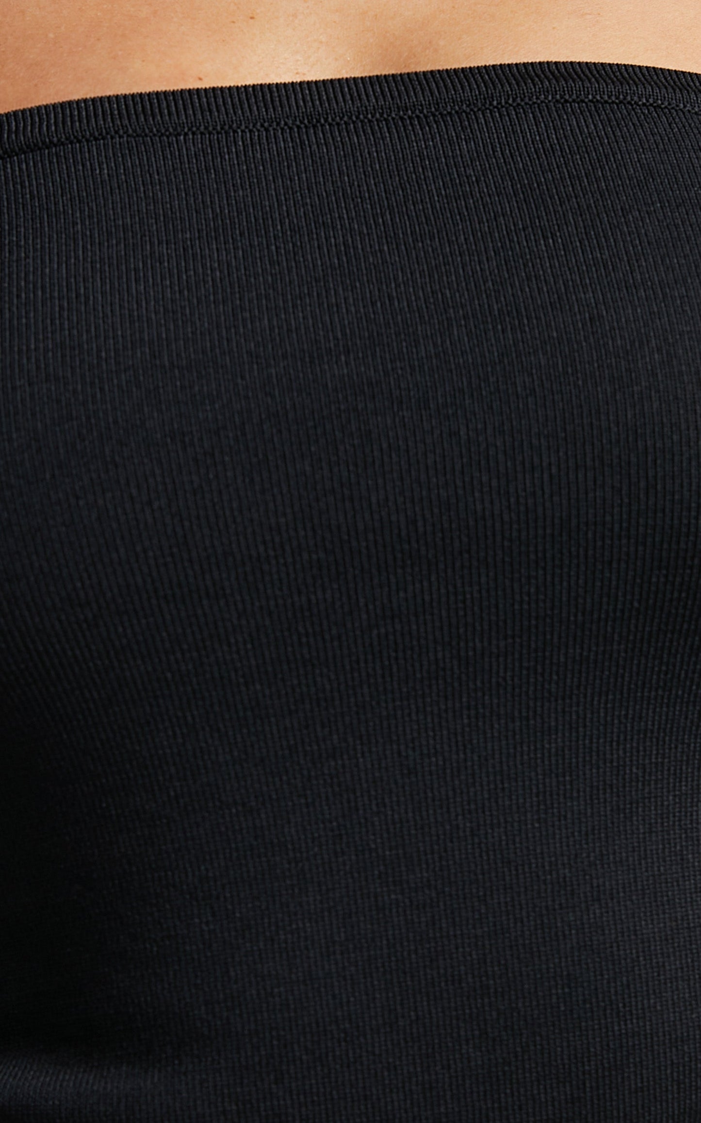 Ethan Top - Strapless Knit Top in Black