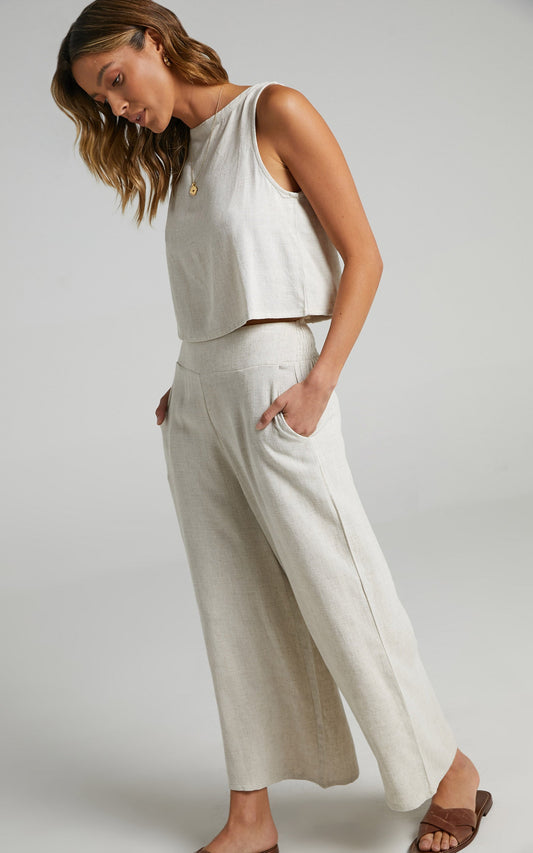 Eyes On Love Pants in Beige