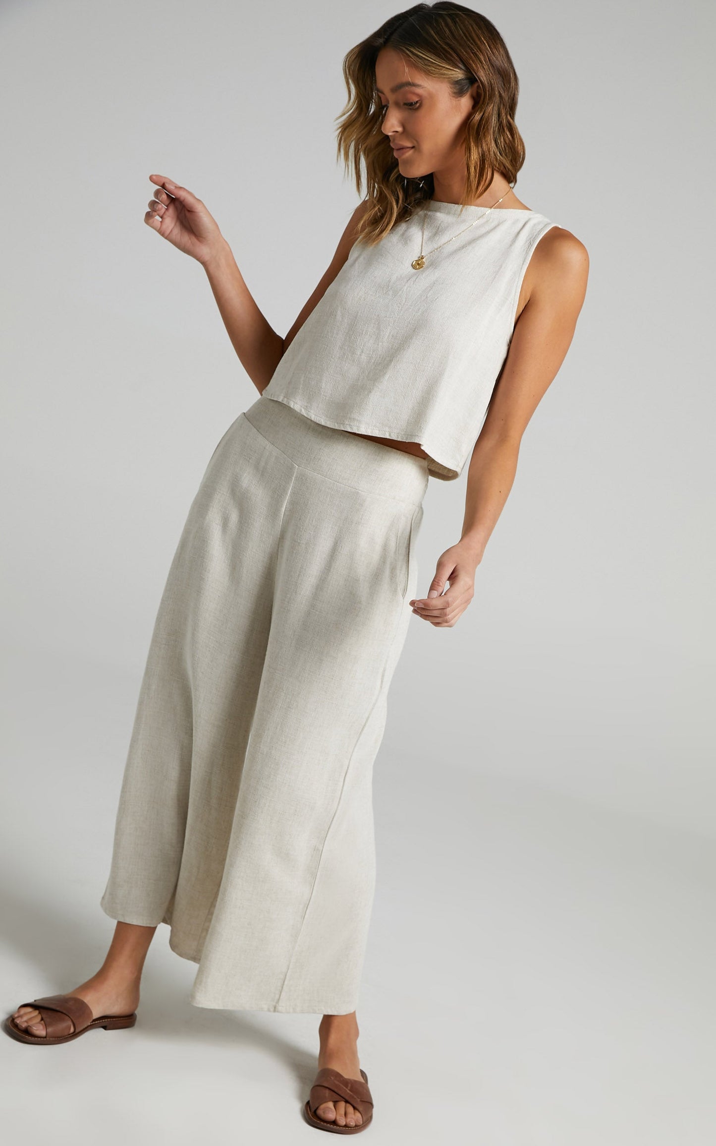 Eyes On Love Pants in Beige