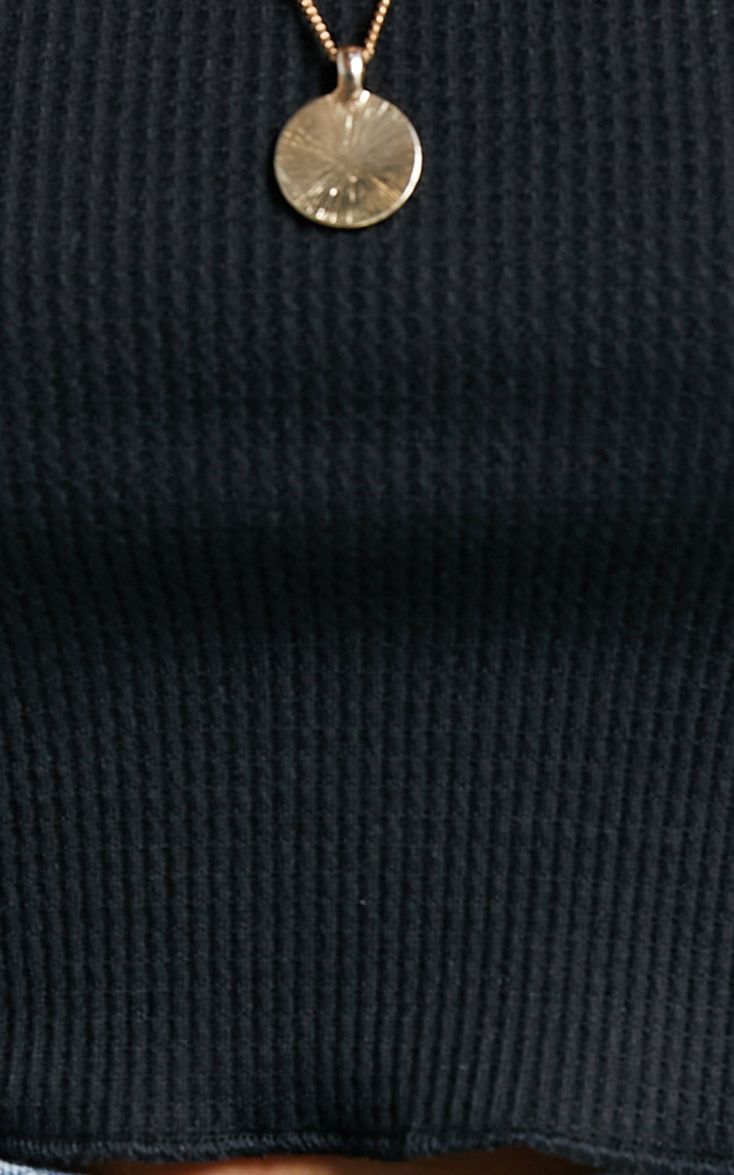 Ezra Textured T-Shirt in Black