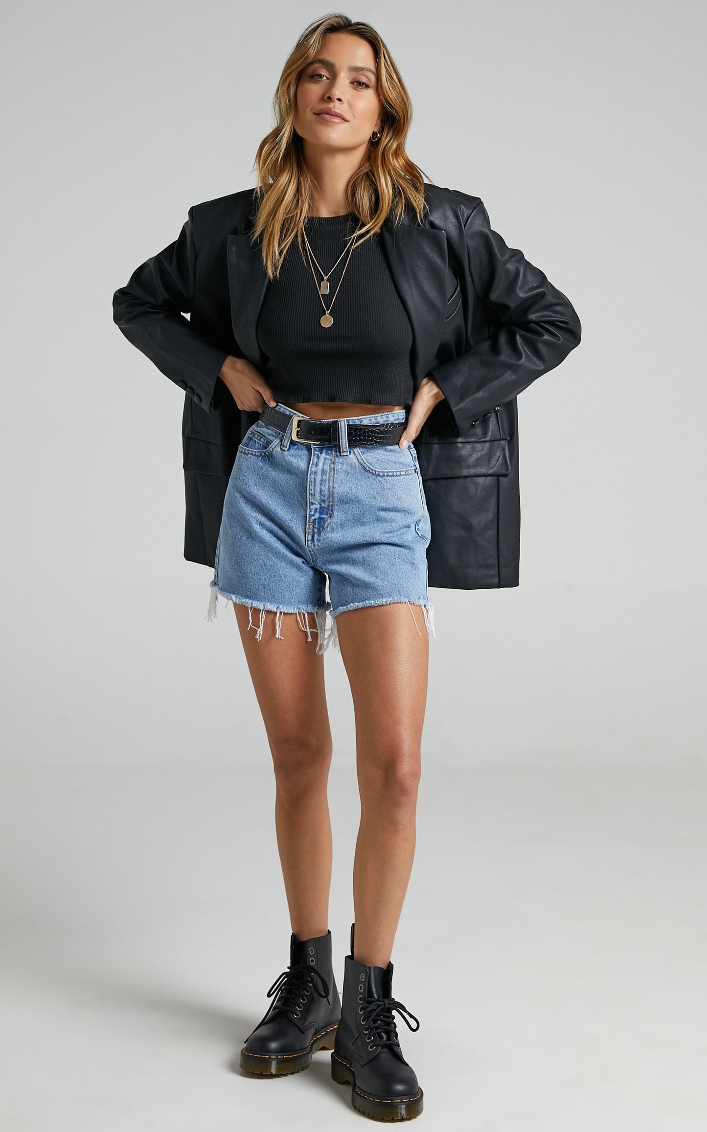Ezra Textured T-Shirt in Black