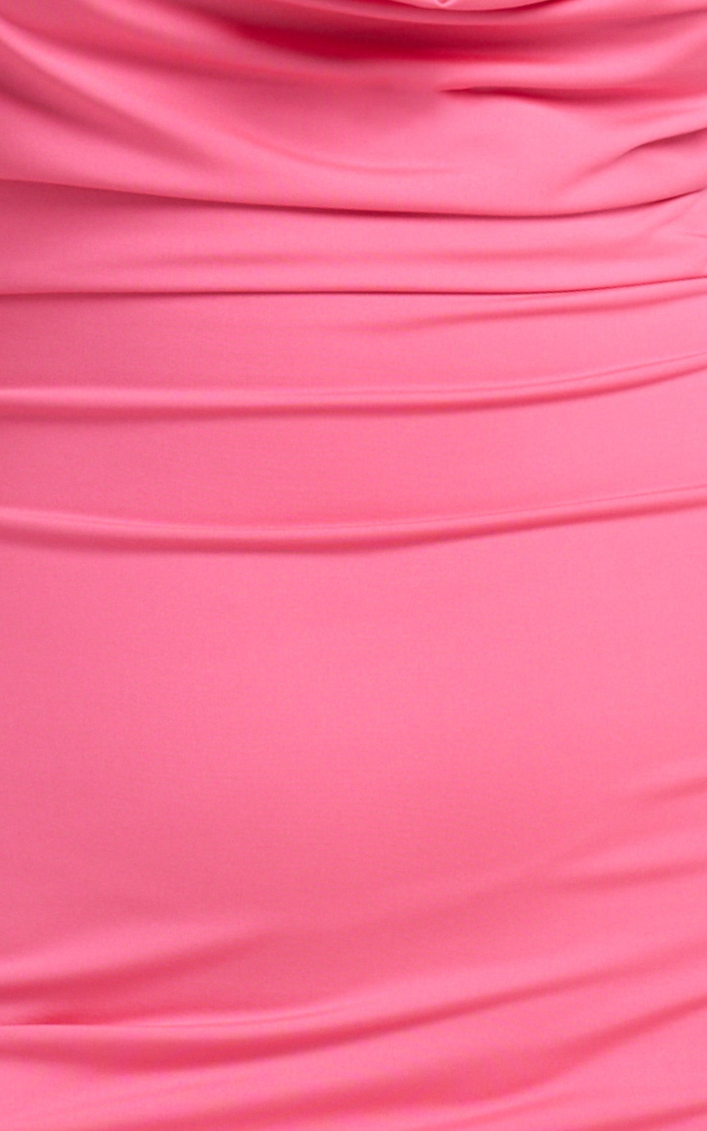 Amalee Midi Dress - Cowl Neck Slinky Dress in Pink
