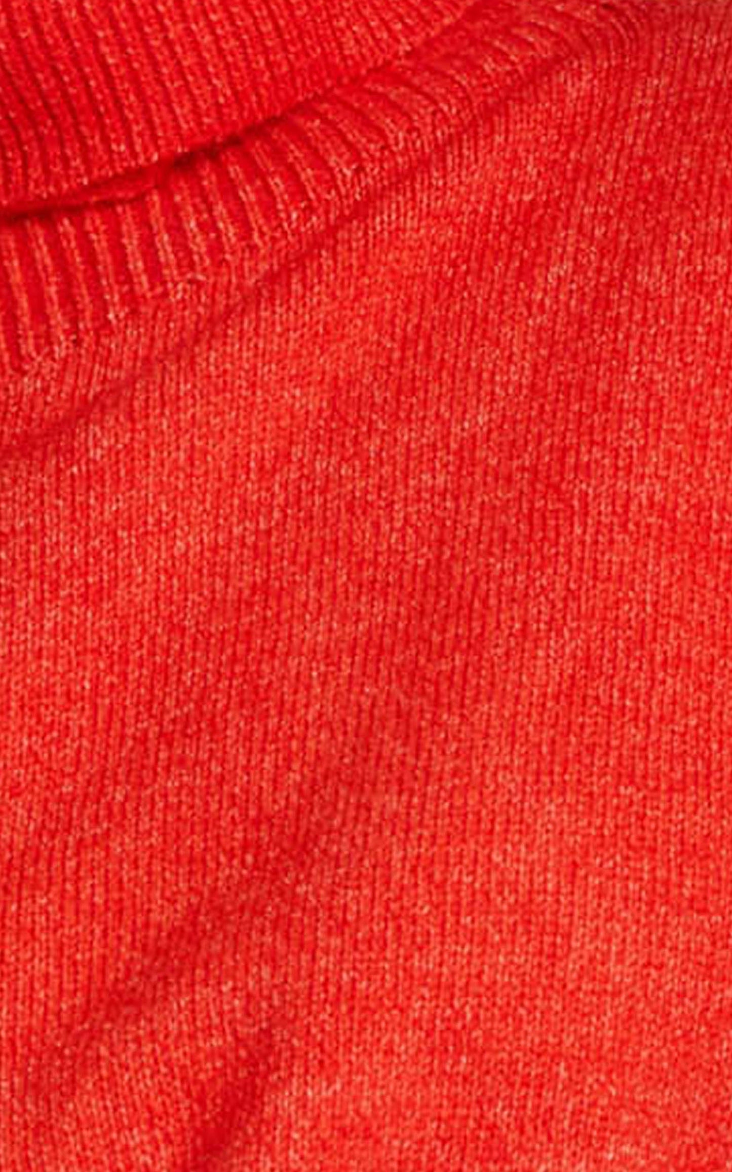Ceila Knit Top with Shoulder Cut Out in Orange