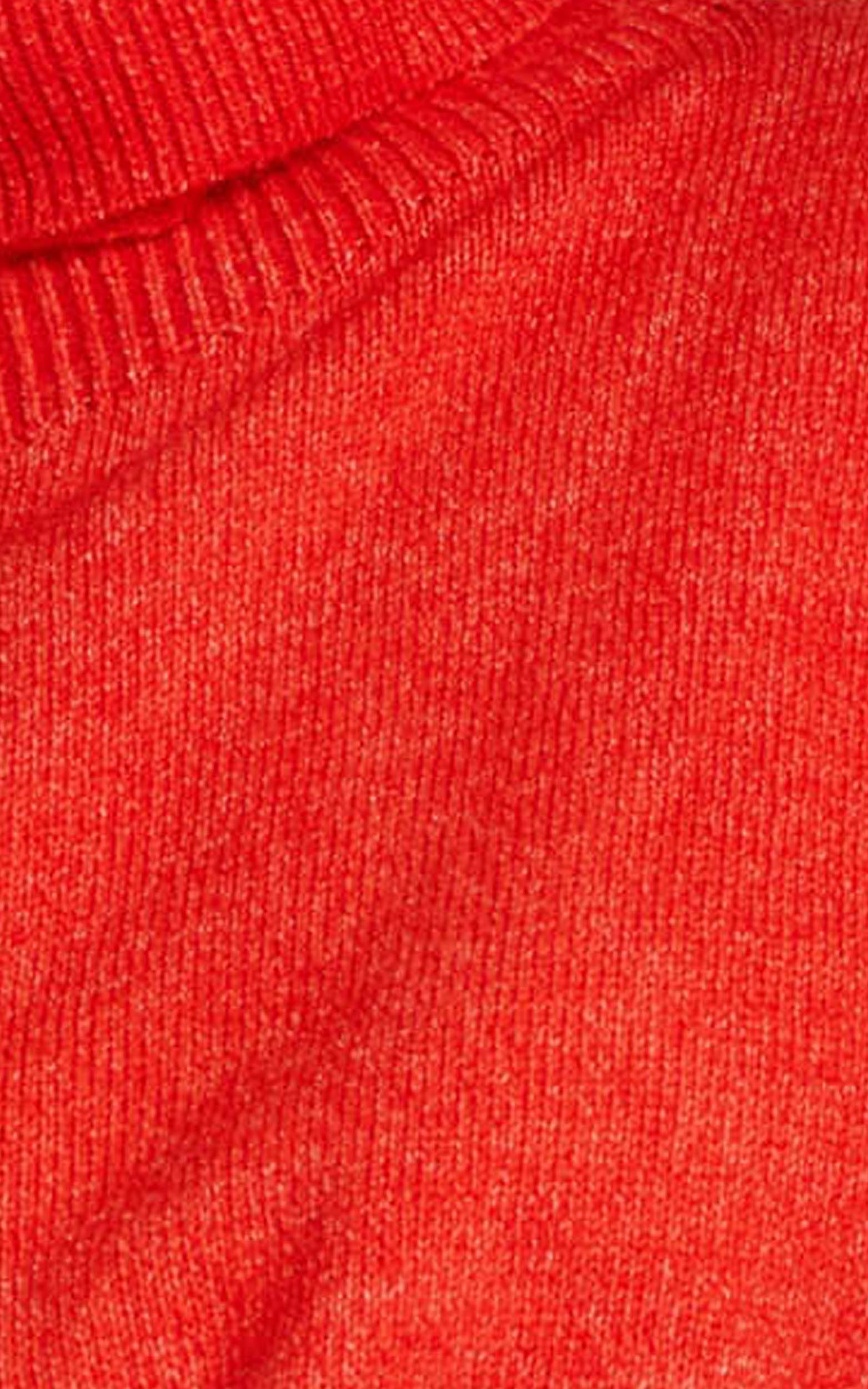 Ceila Knit Top with Shoulder Cut Out in Orange