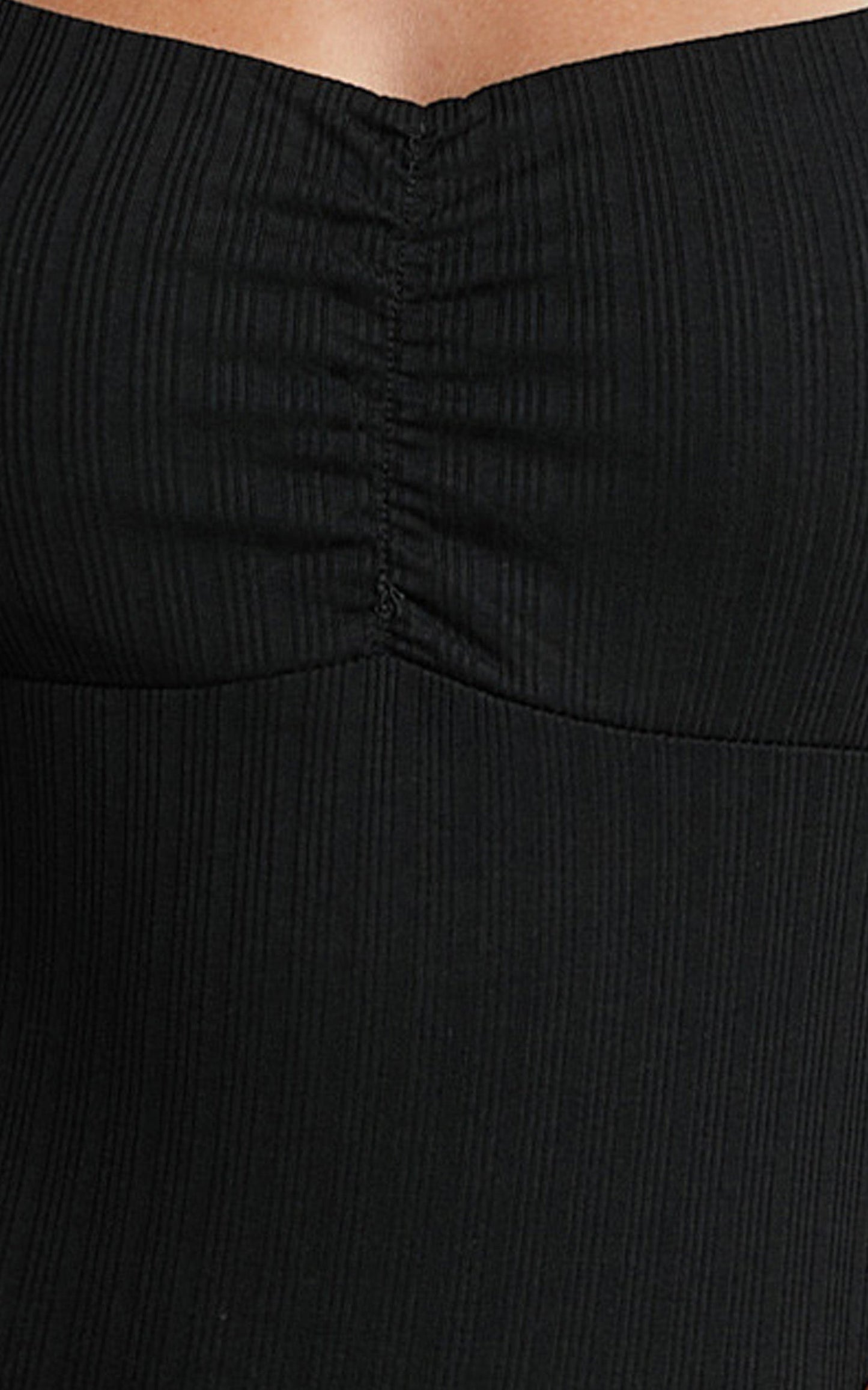 Esher Bodysuit - Puff Sleeve Bodysuit in Black
