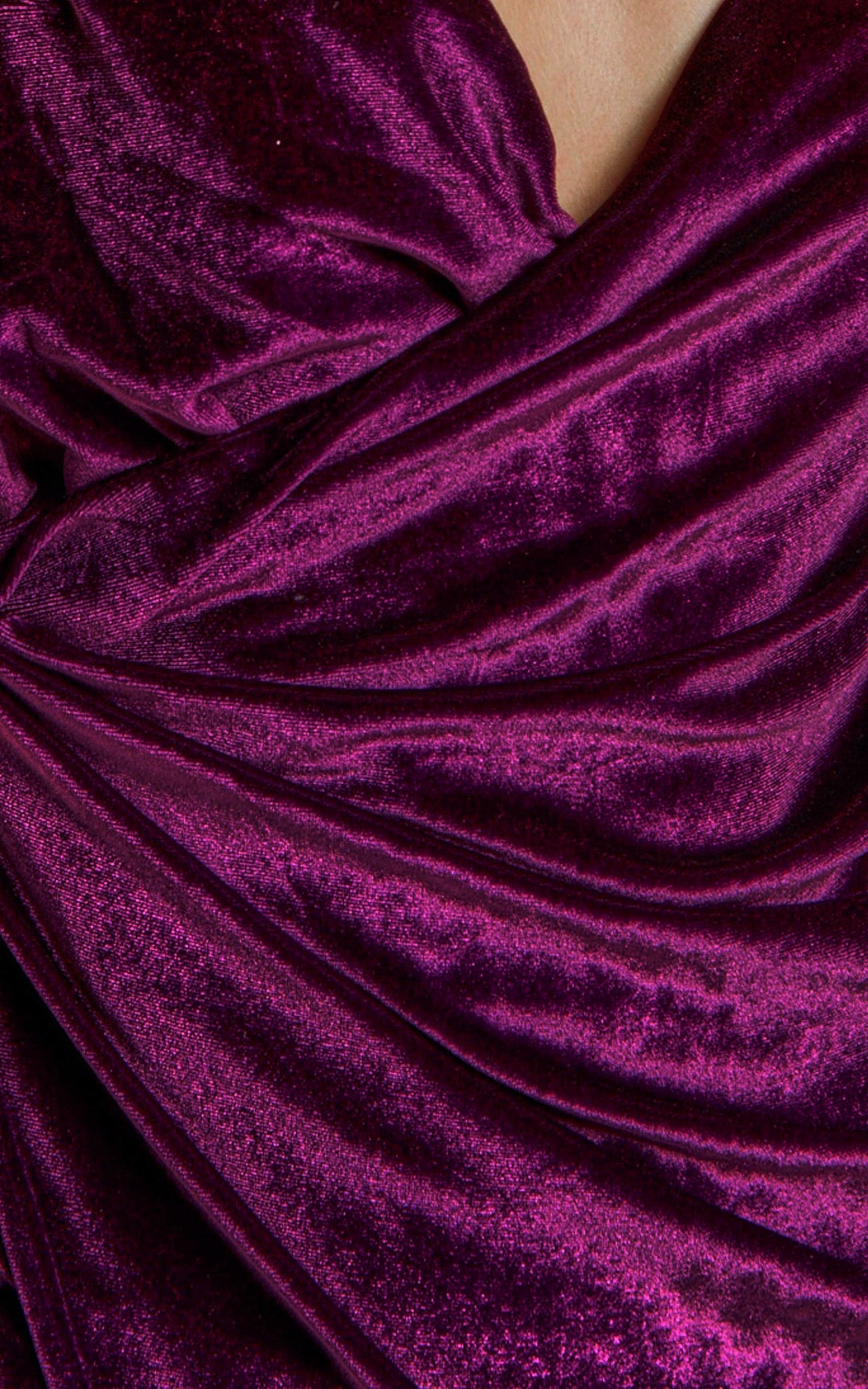 Loving Blind Midi Dress - Draped Thigh Split Dress in Amethyst Velvet