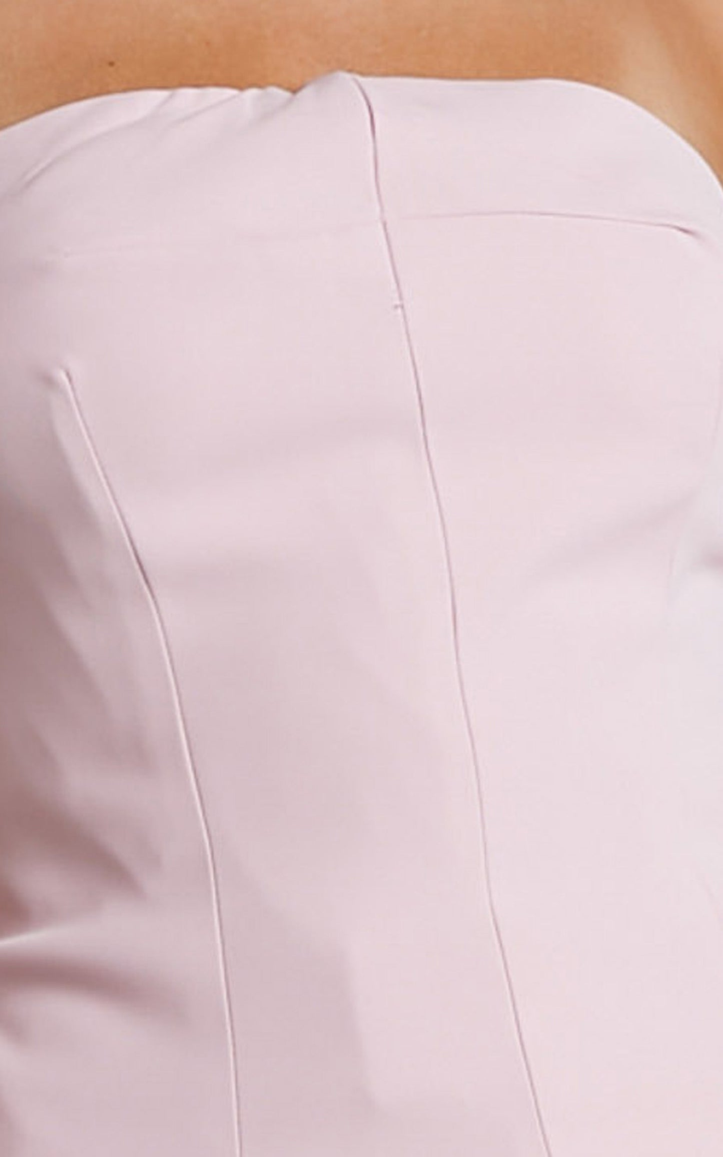 Mhina Top - Strapless Double Split Bustier Top in Pink