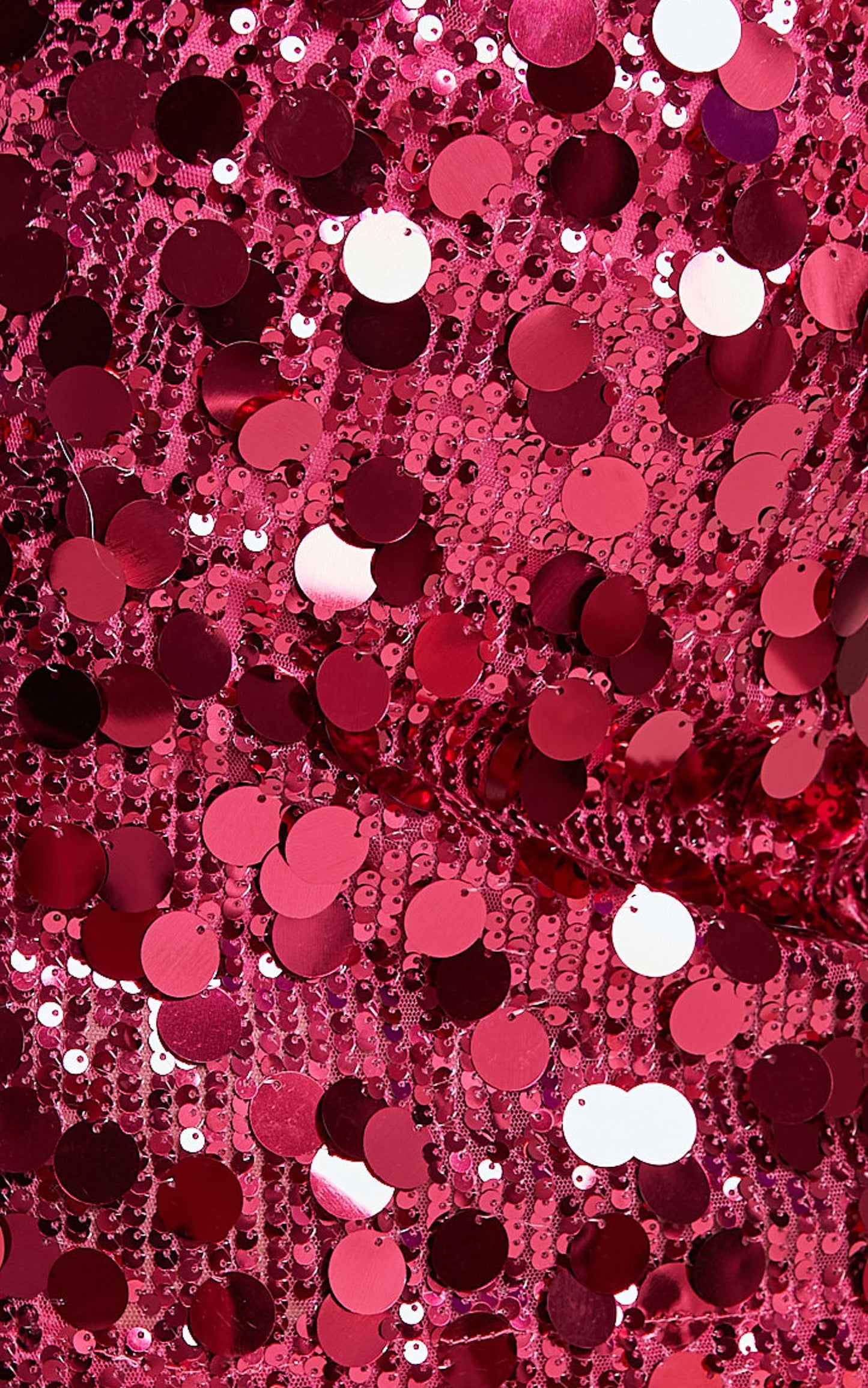 Adalene Mini Skirt - Circle Sequin Bodycon Skirt in Pink