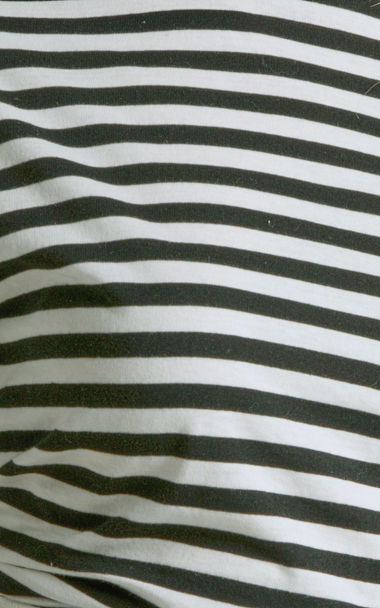 Ari Top - Crew Neck 3/4 Sleeve T-shirt in Black and white stripe